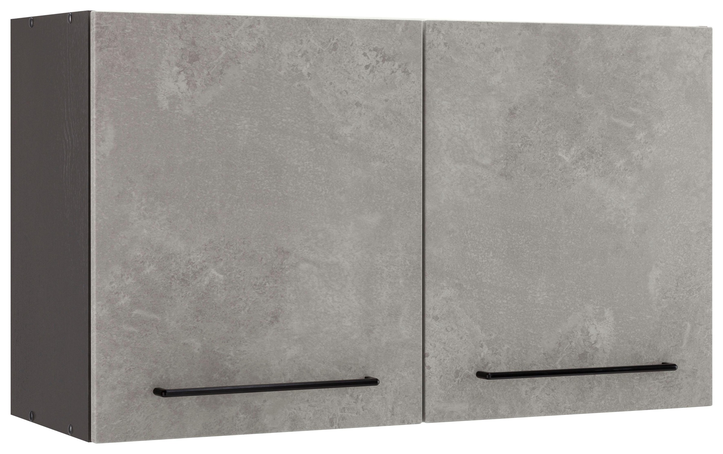 KOCHSTATION Hängeschrank »KS-Tulsa«, 100 cm breit, 57 cm hoch, 2 Türen, schwarzer Metallgriff, MDF Front