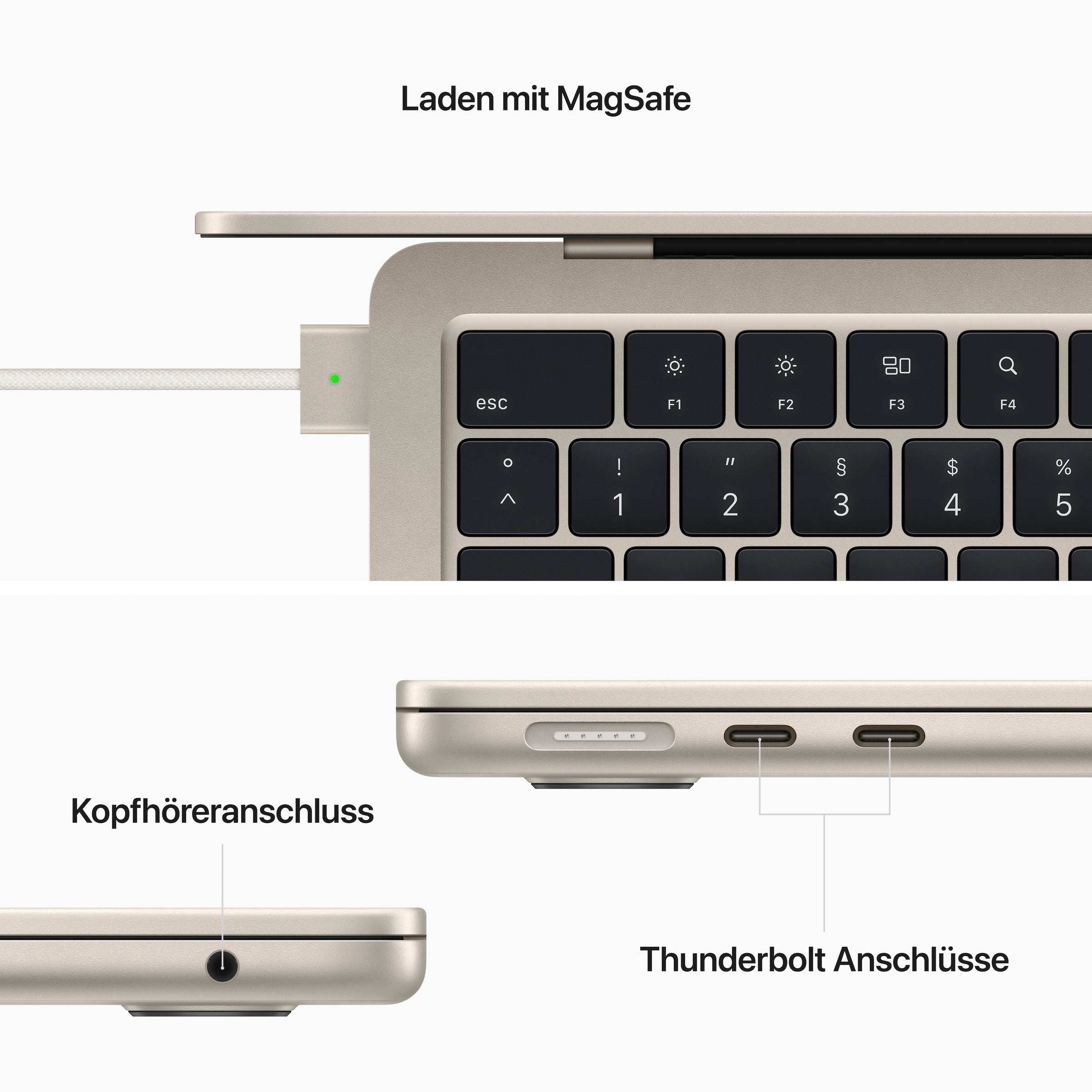 Apple Notebook »MacBook Air 13''«, 34,46 cm, / 13,6 Zoll, Apple, M2, 8-Core GPU, 256 GB SSD, CTO