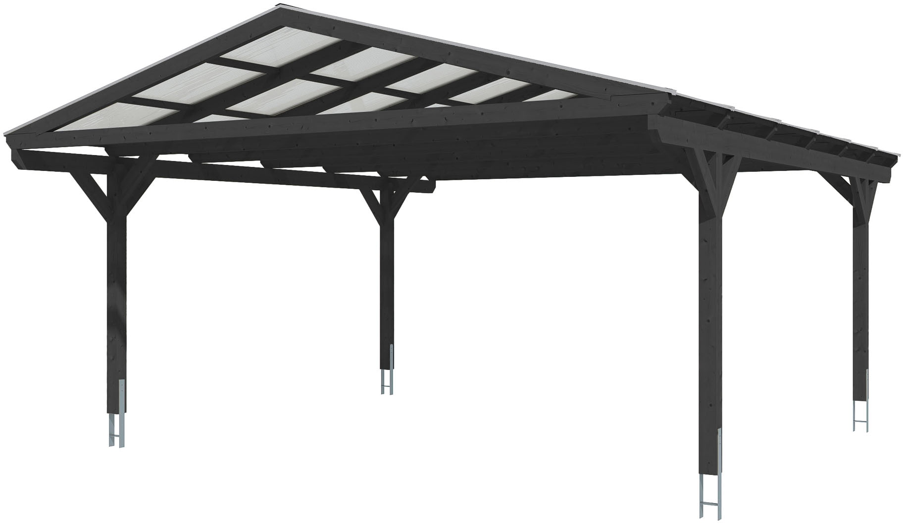 Skanholz Doppelcarport »Westerwald« Massivholz 534 cm Anthrazit günstig online kaufen