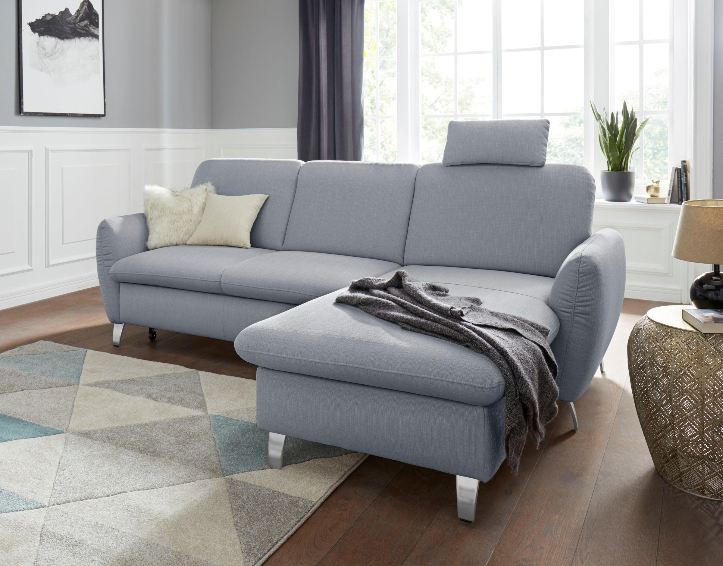 sit&more Ecksofa "Daytona L-Form", mit Federkern, einer Kopfstütze und wahl günstig online kaufen