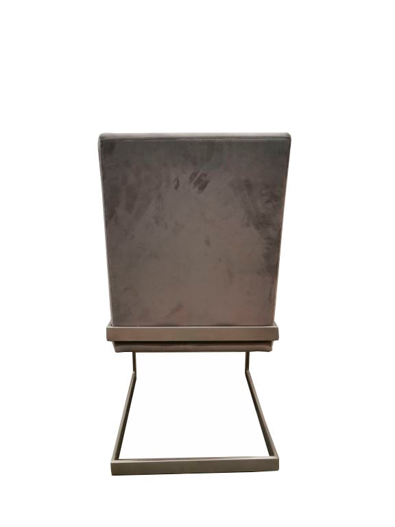 Leonique Esszimmerstuhl »Coral«, (Set), 2 St., 2er Set Polsterstühle, Edelstahl, graues Kunstleder, 45x58x89, SH 46
