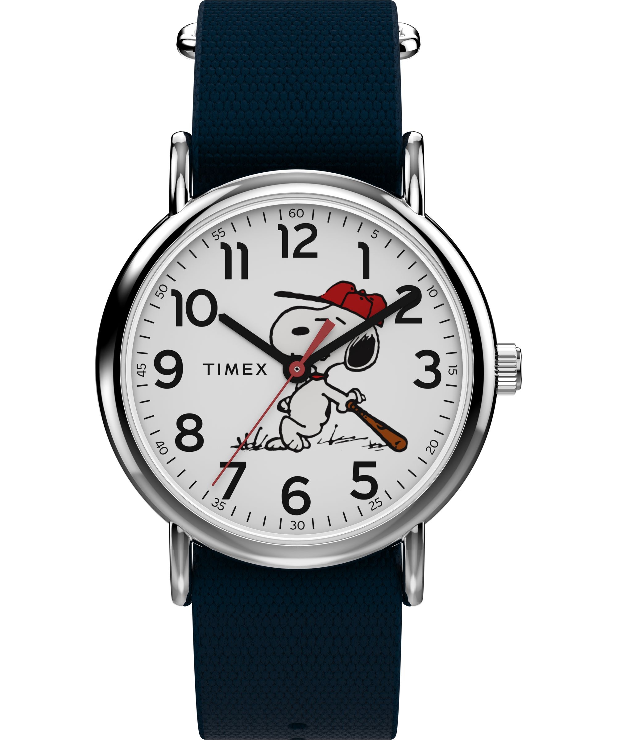 Timex Quarzuhr »Timex x Peanuts Weekender Baseball Classic« Armbanduhr, Damenuhr, Herrenuhr, analog