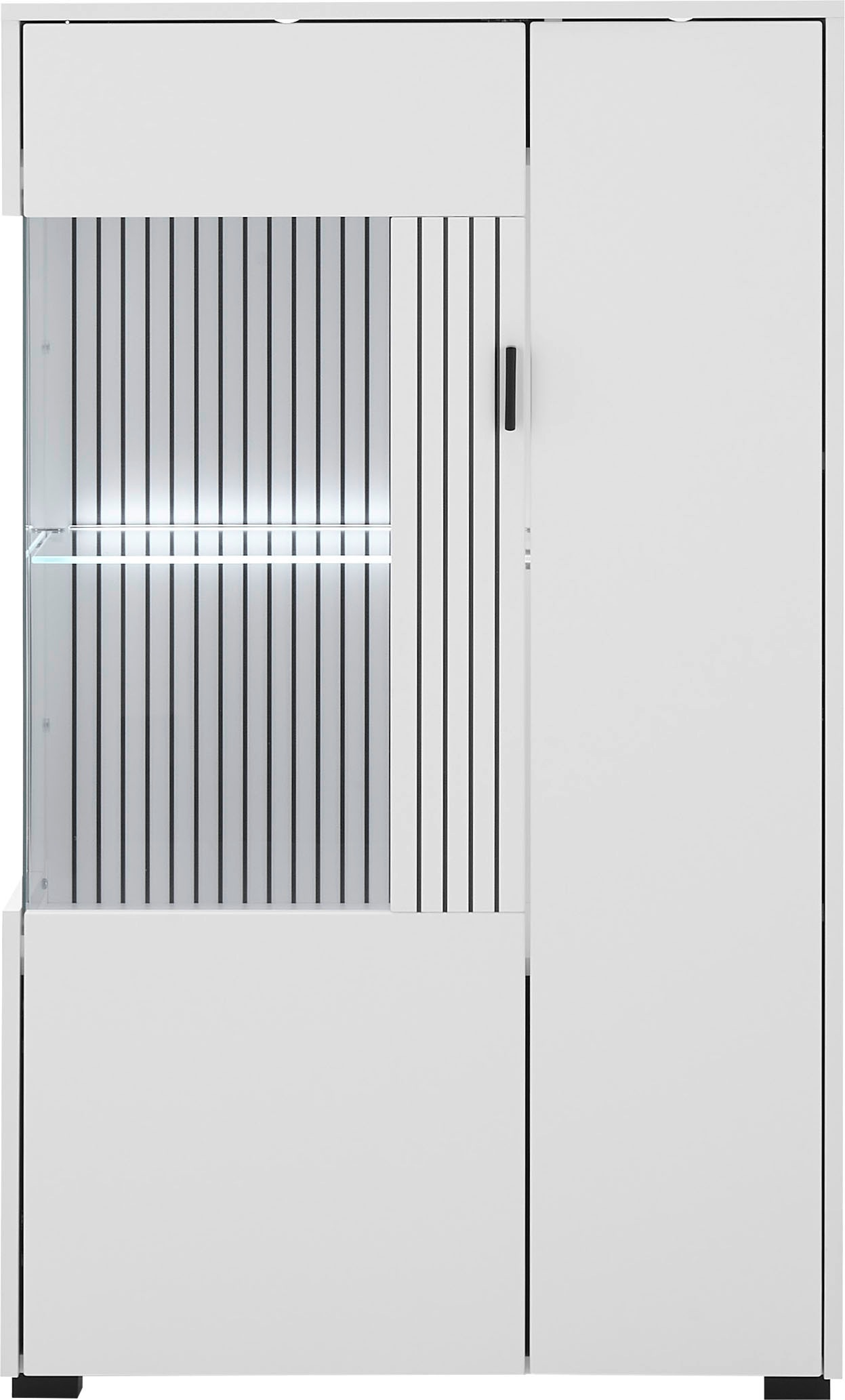 INOSIGN Vitrine »Hudson, Stauraumvitrine«, in moderner Trendfarbe, Griffe a günstig online kaufen