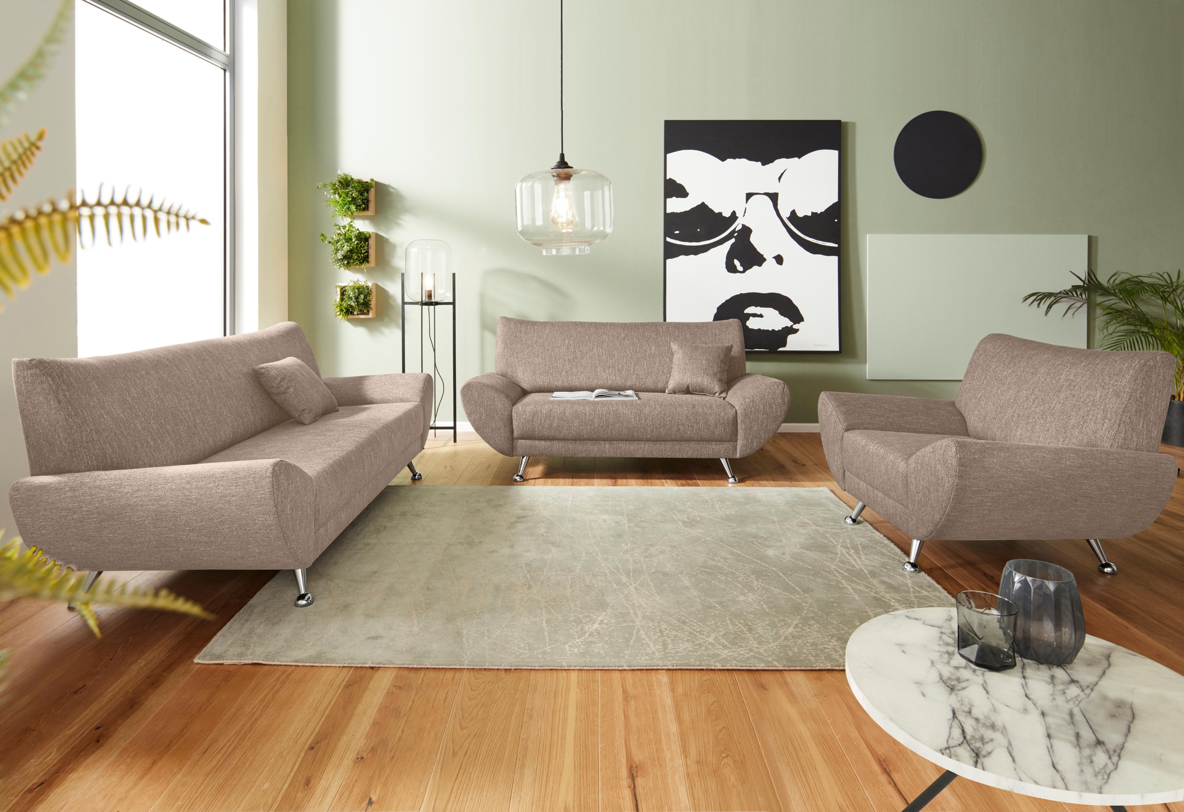 INOSIGN Polstergarnitur »Saltare elegant und komfortabel«, (3 tlg.) günstig online kaufen
