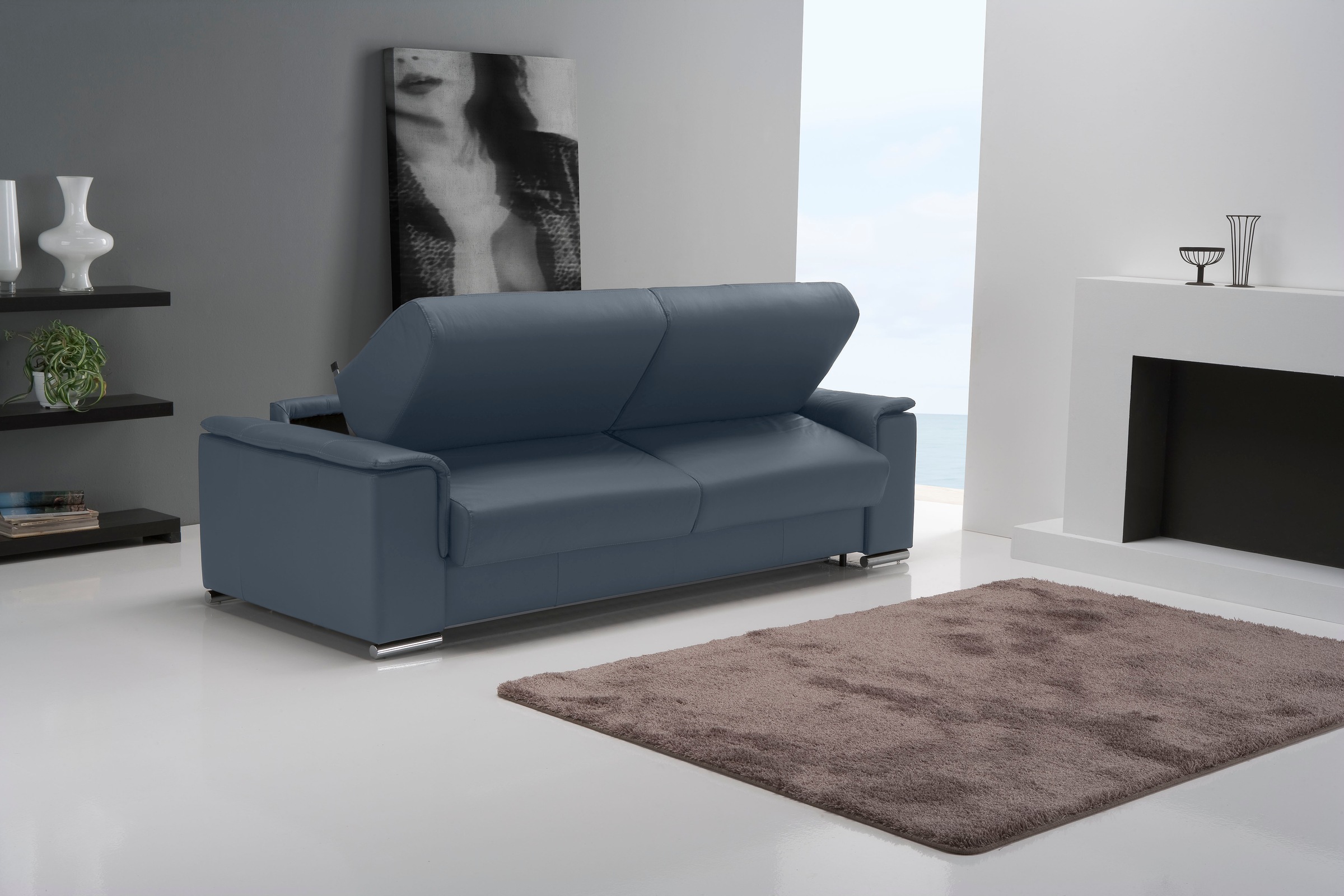 Egoitaliano Schlafsofa »Cecilia, modern & elegant, erstklassiger Sitzkomfort, Dauerschläfer«, inkl. Matratze und hochwertigem Metallbettrahmen, toller Schlafkomfort