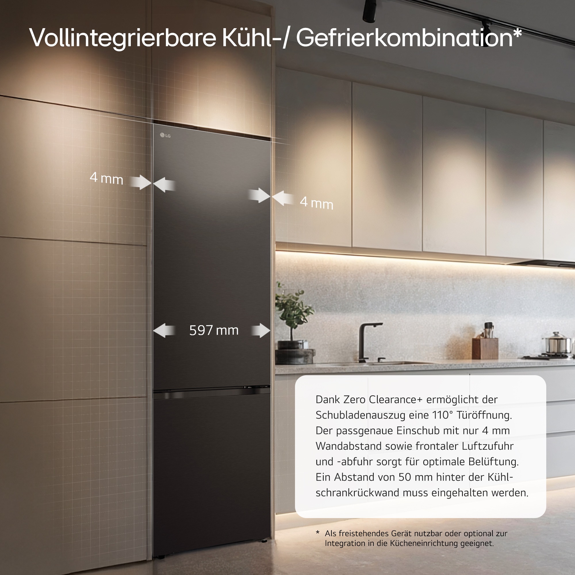 LG Kühl-/Gefrierkombination Serie 7 »GBBS726AEV« 203 cm hoch 59,7 cm breit Perfekter, passgenauer Einbau dank frontaler Luftzufuhr und Abluft
