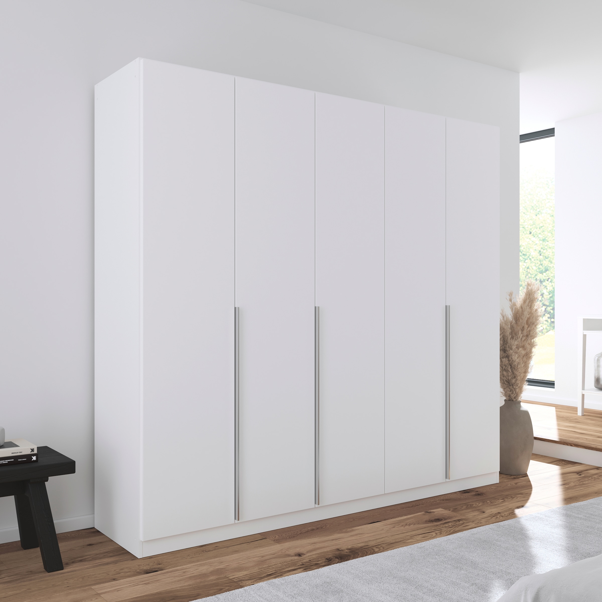 rauch Drehtürenschrank »Kleiderschrank Schrank Garderobe AGORDO TOPSELLER Schlafzimmer«, (in zwei Griff-Farben mit Dekor- oder Hochglanzfront), durchdachte Innenausstattung, in 6 Breiten und 2 Höhen MADE IN GERMANY