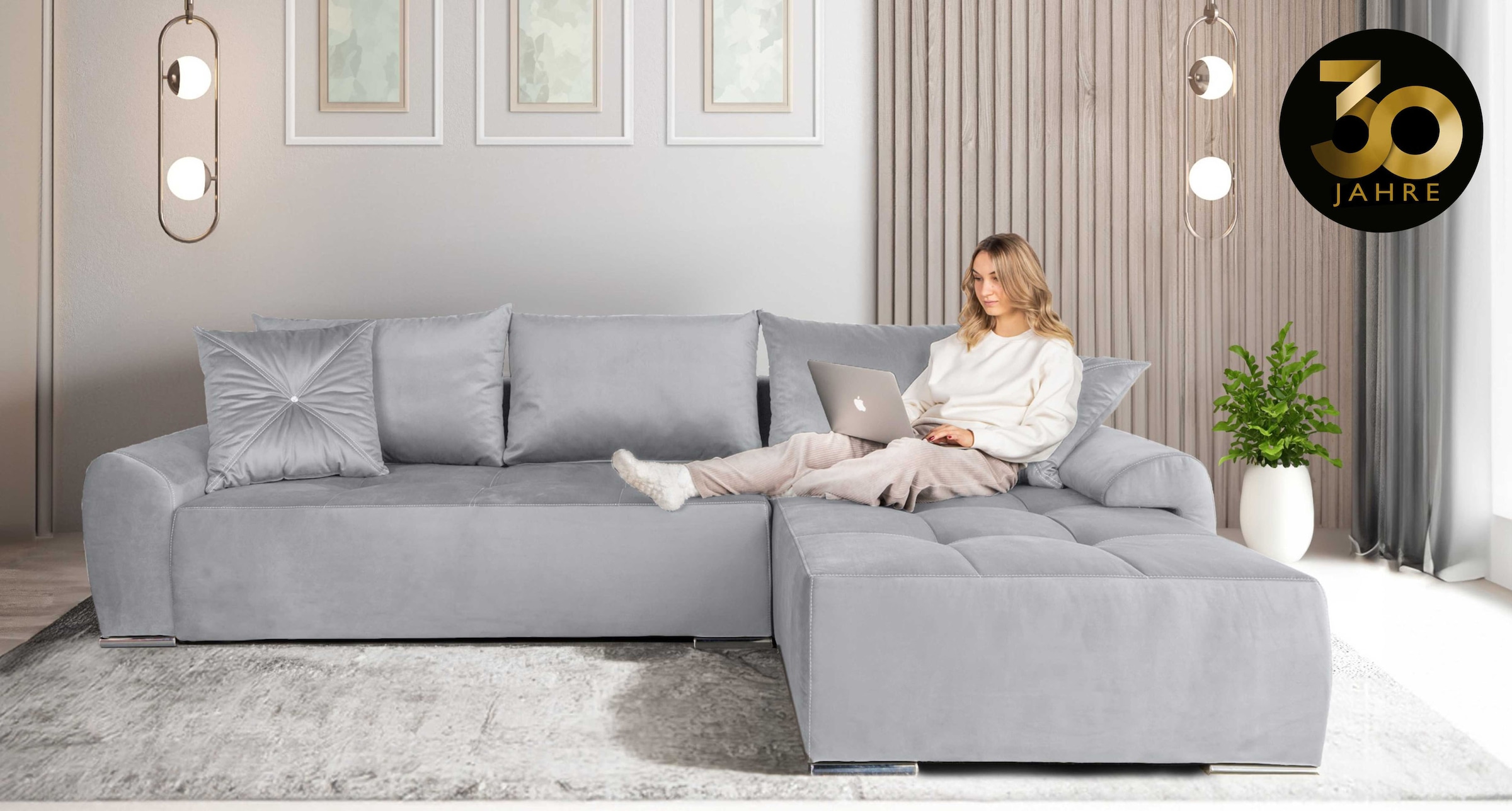 COLLECTION AB Ecksofa "Bilbao L-Form", inkl. Bettfunktion und Bettkasten, Z günstig online kaufen