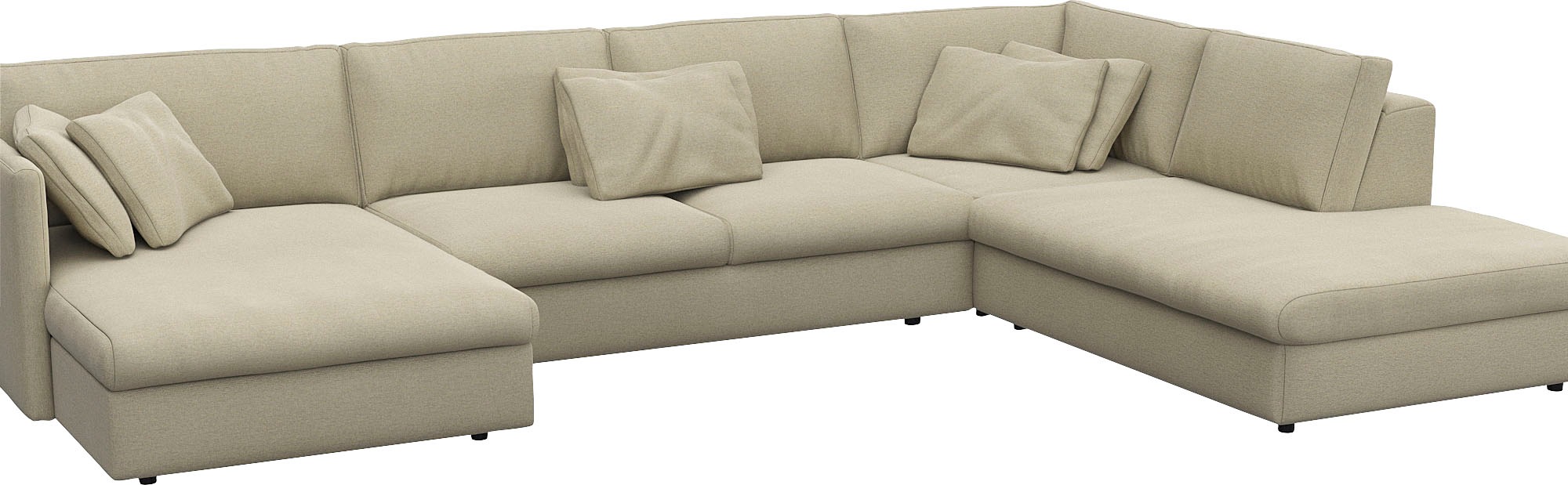 FLEXLUX Wohnlandschaft "Lovane, u-Form, bequem und komfortabel" Weich & ans günstig online kaufen