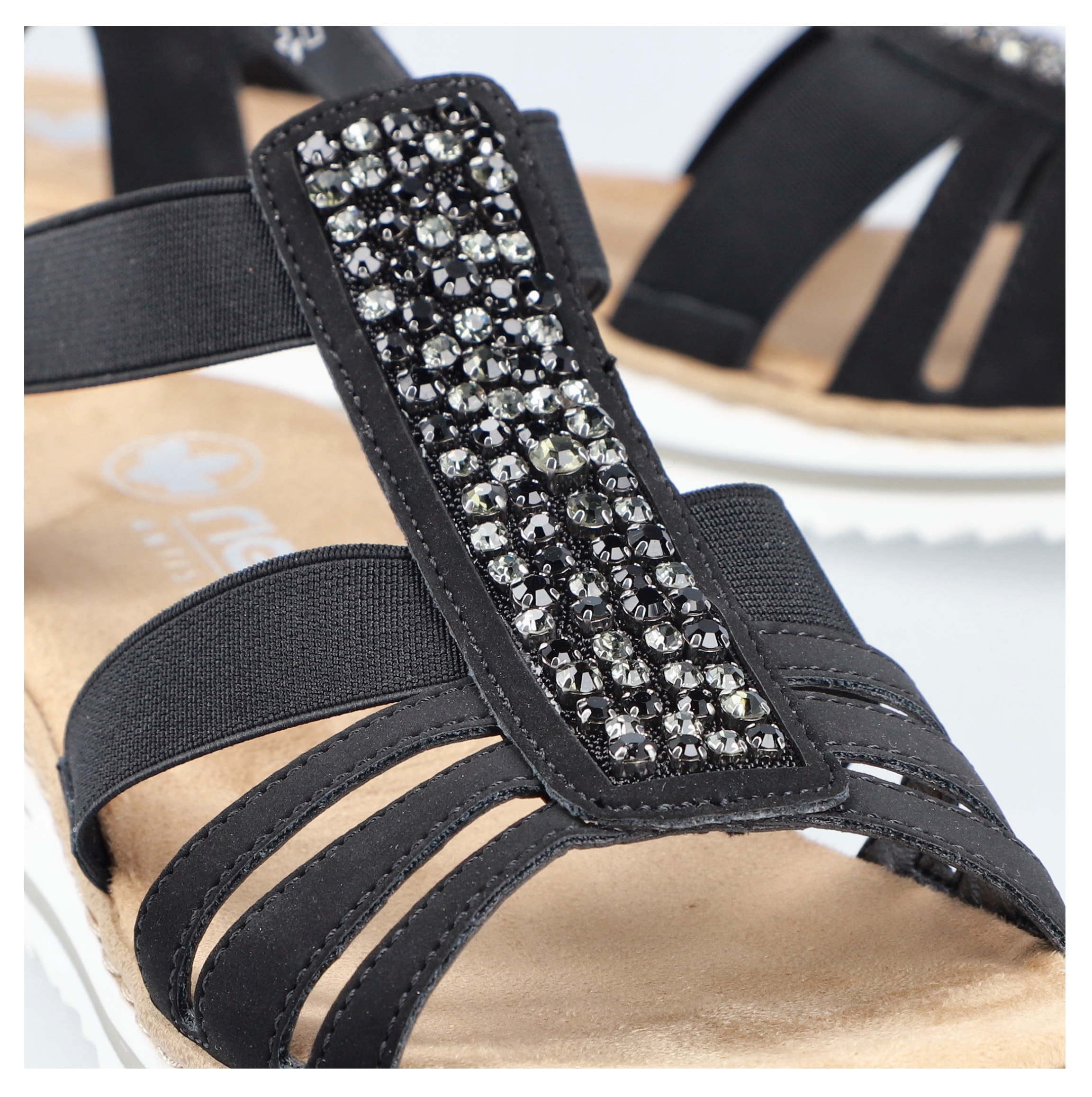 Rieker Keilsandalette  , Sommerschuh, Sandale, Keilabsatz, mit Gummizüge für guten Sitz