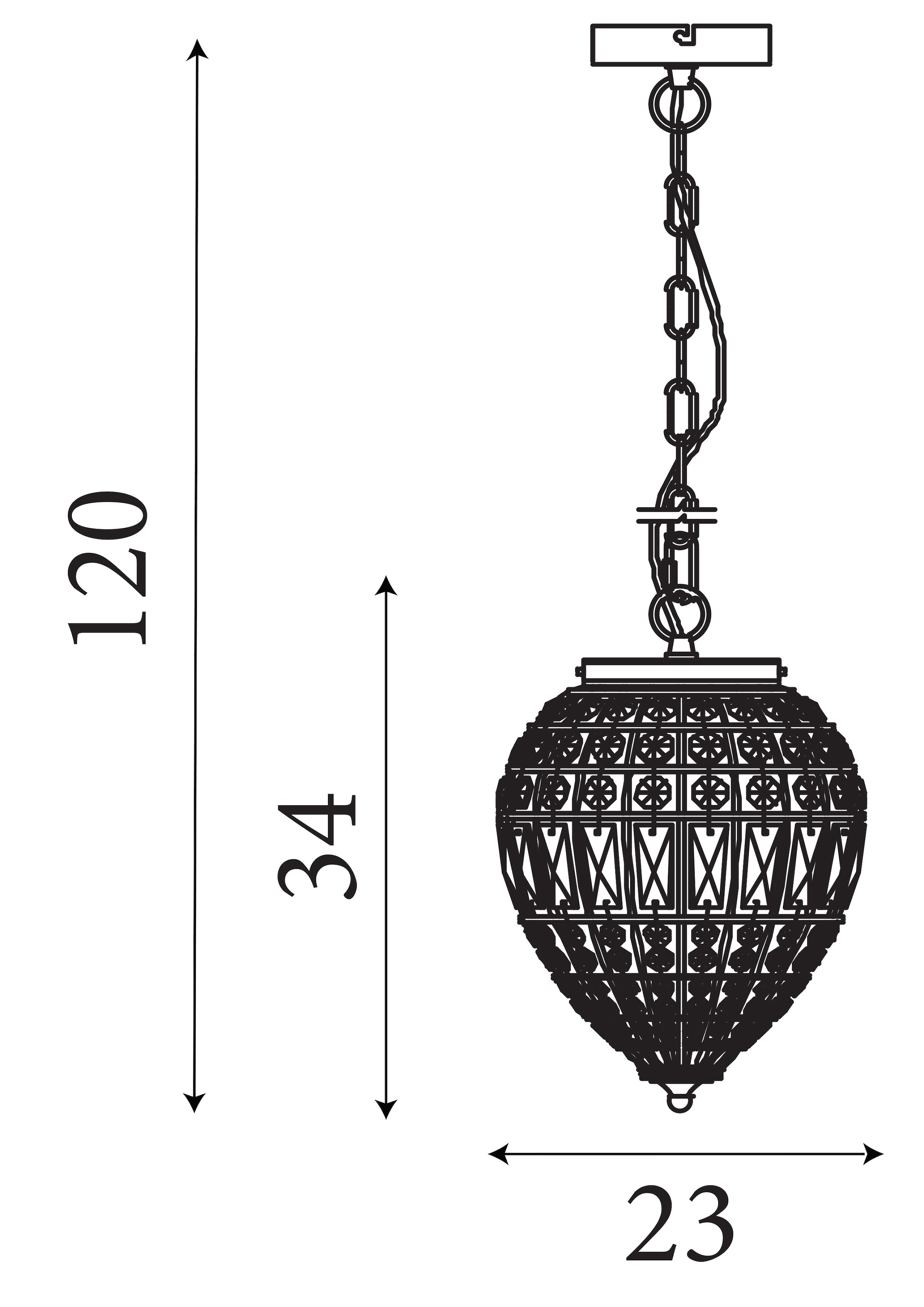 Searchlight Pendelleuchte »Pineapple Pendelleuchte - Antikes Messing und Glas« E14 1 Stk.