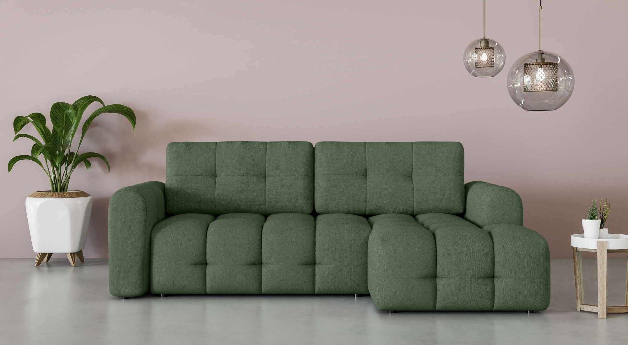 INOSIGN Ecksofa »Manilla, wahlweise mit Bettfunktion, B/T/H 265/170/91 cm« günstig online kaufen