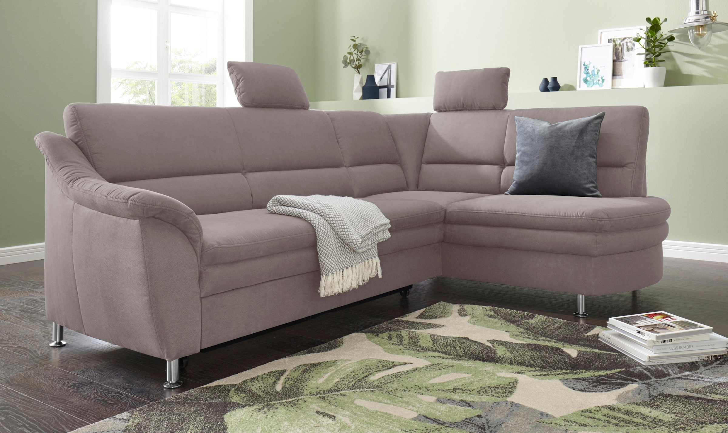 sit&more Ecksofa »Cardoso L-Form« mit Federkern, wahlweise mit Bettfunktion und Schubkasten