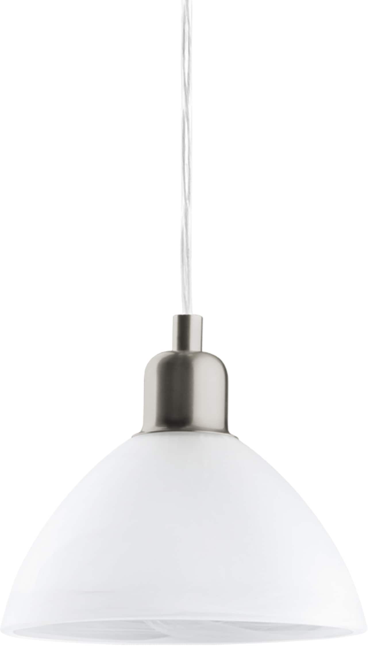 EGLO Pendelleuchte »BRENDA«, 1 flammig, Leuchtmittel E27 | ohne Leuchtmittel, Hängelampe, Esszimmerlampe, Glas in alabaster weiß, klassischer Look