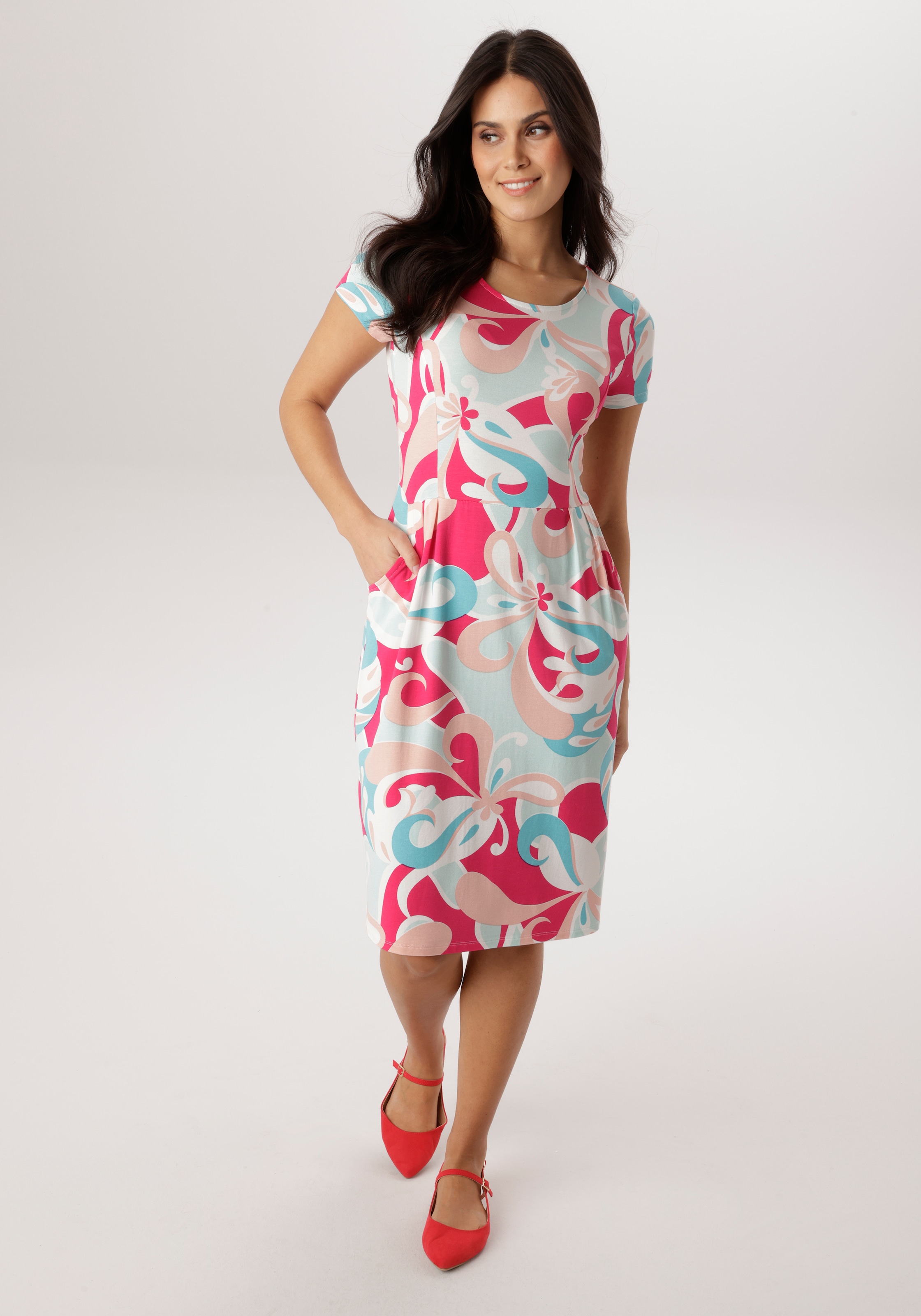 Aniston SELECTED Shirtkleid Eingrifftaschen