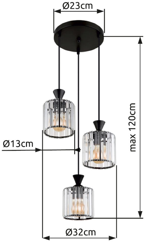 GLOBO LIGHTING Hängeleuchte »JORDANA« E27 1 Stk. Hängelampe/Pendelleuchte/Esszimmer/Wohnzimmer/Esstisch