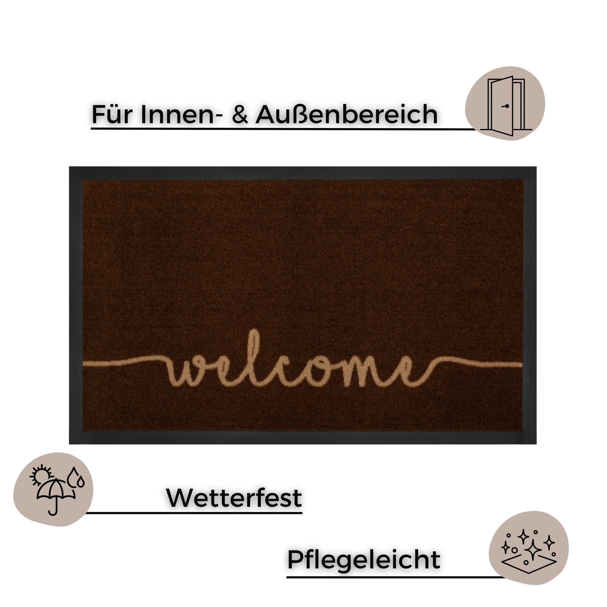 HANSE Home Fußmatte »Cozy Welcome«, rechteckig, 5 mm Höhe, Waschbar, Schmut günstig online kaufen