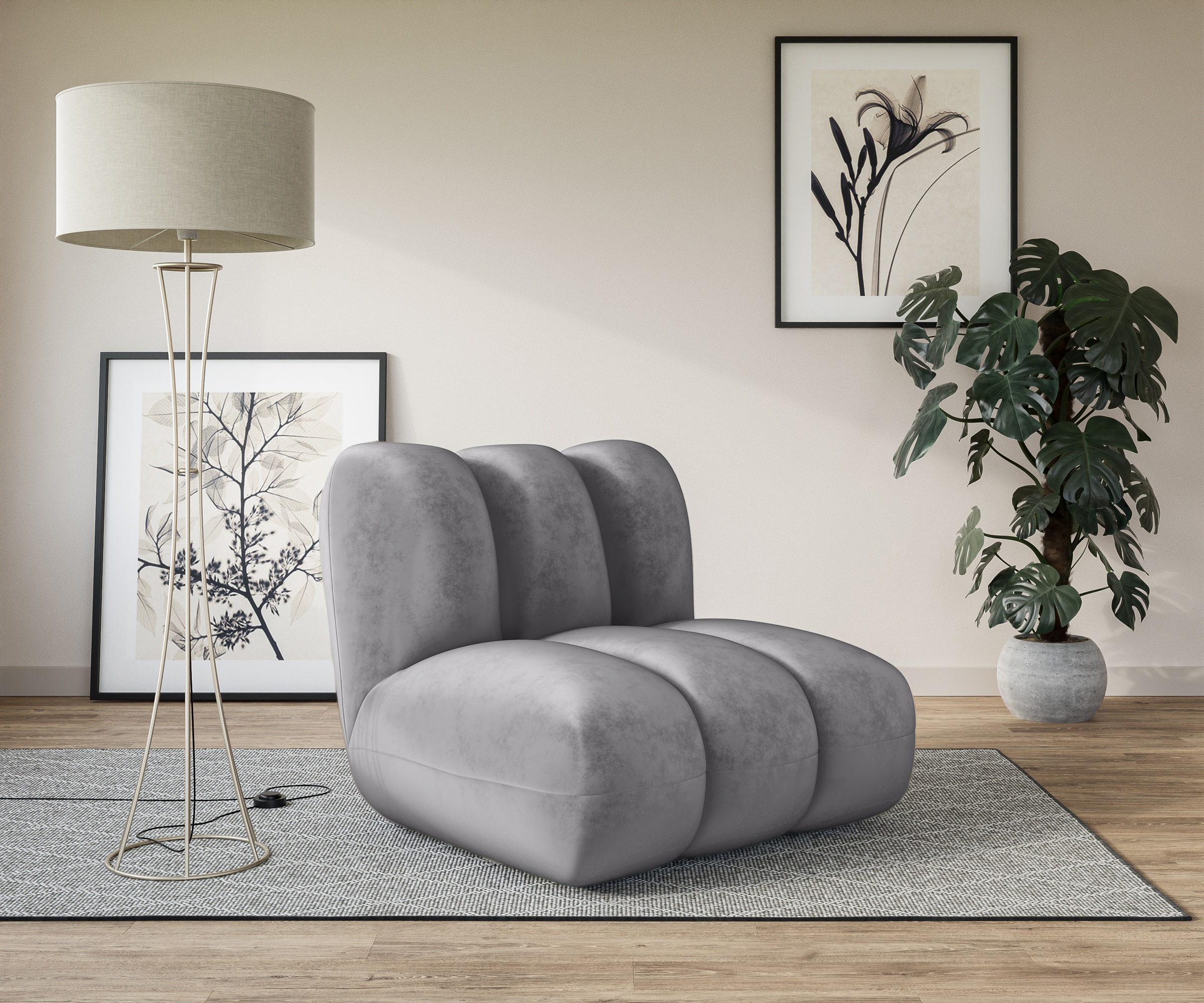 LeGer Home by Lena Gercke Sessel »Priya Loungesessel, moderne Steppung, auc günstig online kaufen