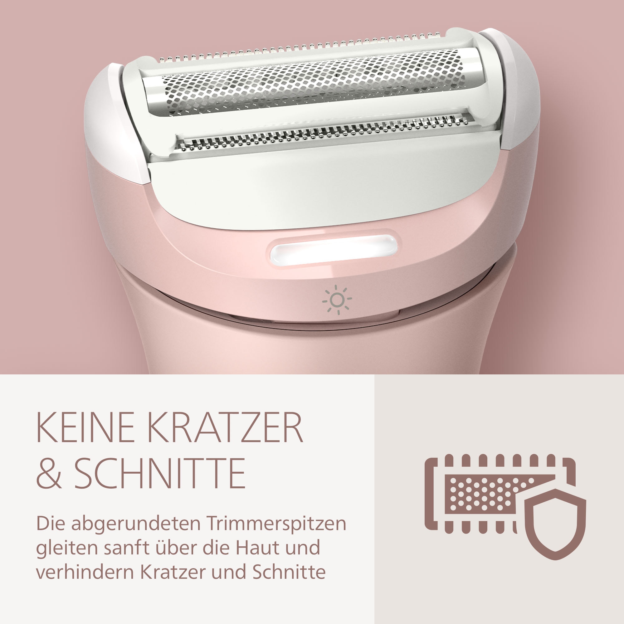 Philips Elektrokörperrasierer »Lady Shaver Series 8000 BRL129/00« 1 Stk. Aufsätze kabelloser Rasierer, nass und trocken, inkl. Trimmeraufsatz