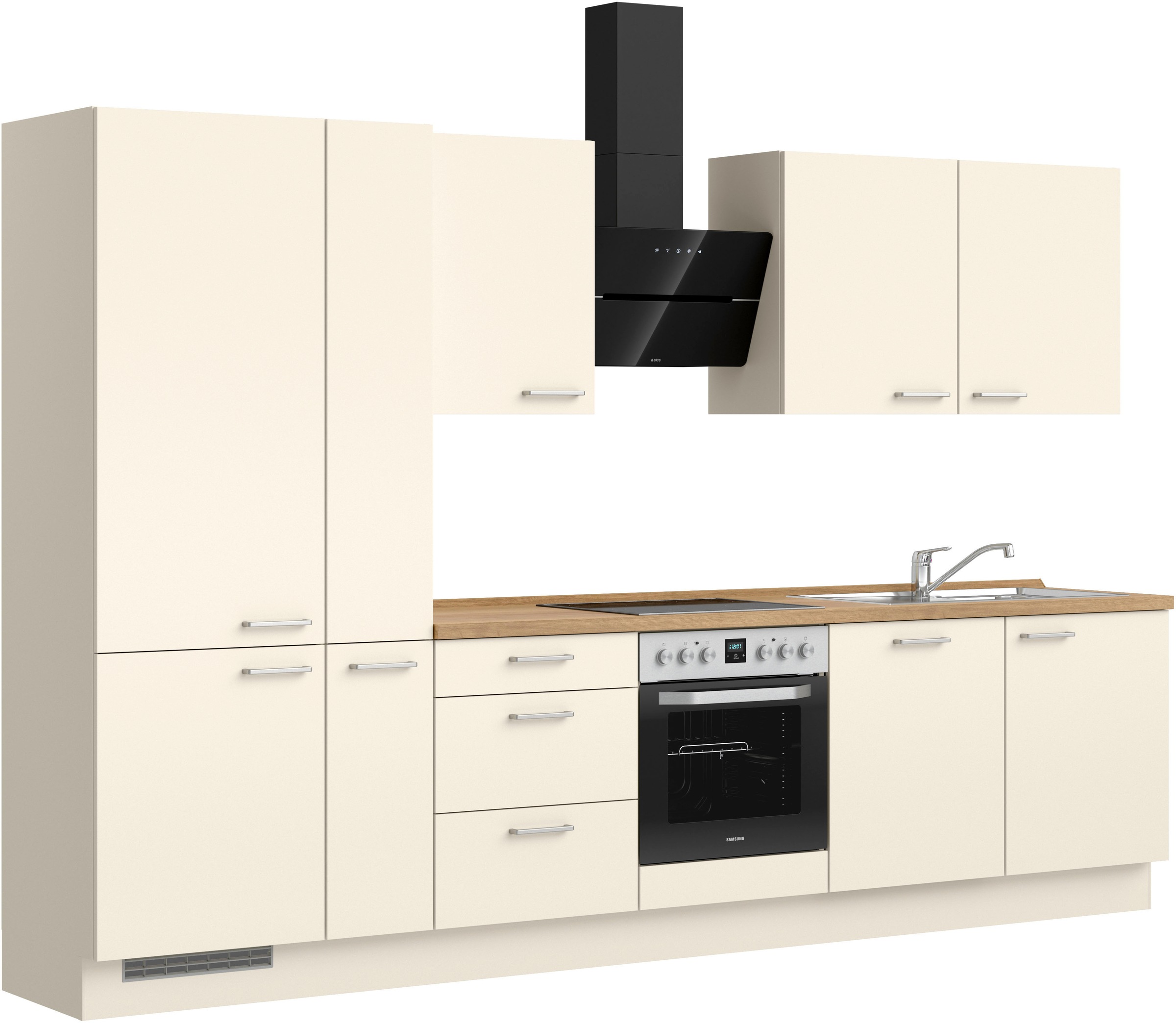 nobilia® Küchenzeile »"Touch II"«, vormontiert, Ausrichtung wählbar, Breite 330 cm, wahlw. mit E-Geräten