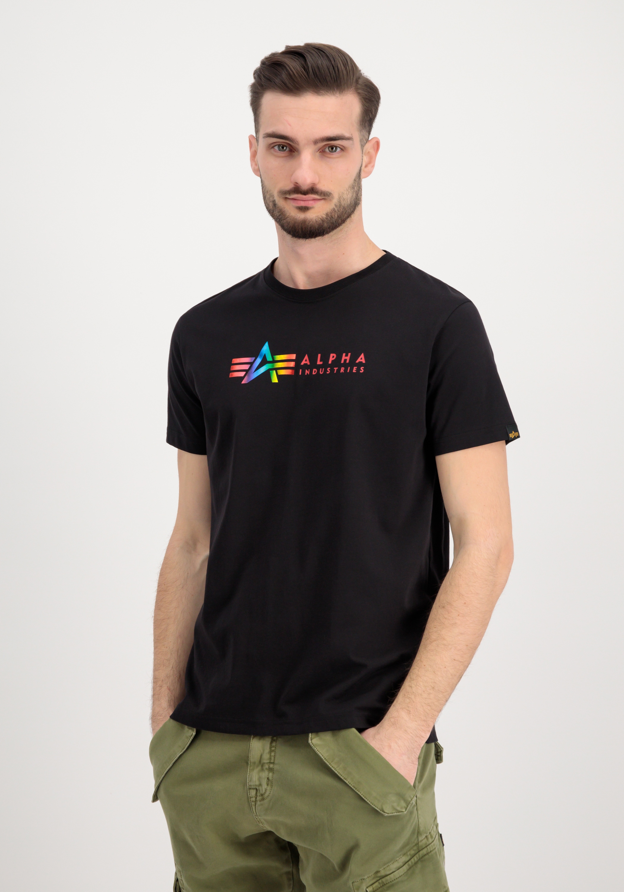 Alpha Industries T-Shirt »Alpha Industries Men - T-Shirts Alpha Label T-Shirt Metal«