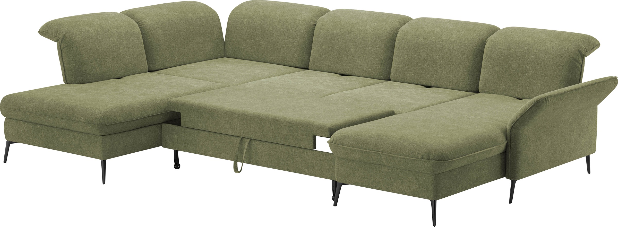 sit&more Wohnlandschaft »Emely, inkl. Sitztiefenverstellung«, wahlweise mit Bettfunktion,Bettkasten,Kopf- & Armteilverstellung