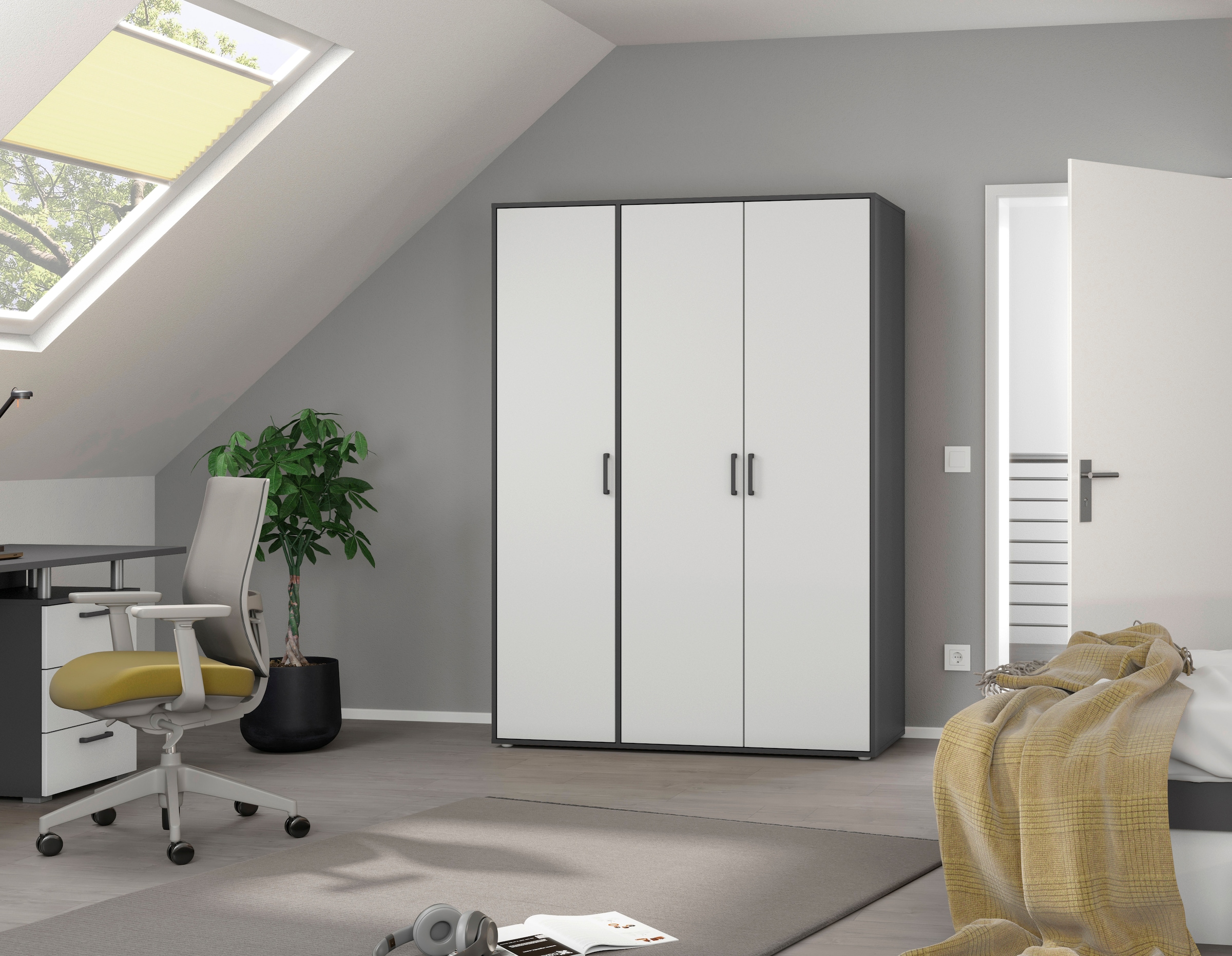rauch Kleiderschrank »VOYAGER Otto´s Choice Garderobe Wäscheschrank TOPSELLER Schlafzimmer«, (in 3 verschiedenen Ausstattungen BASIC/CLASSIC/PREMIUM), Schrank mit modernen Griffen in viel Stauraum MADE IN GERMANY