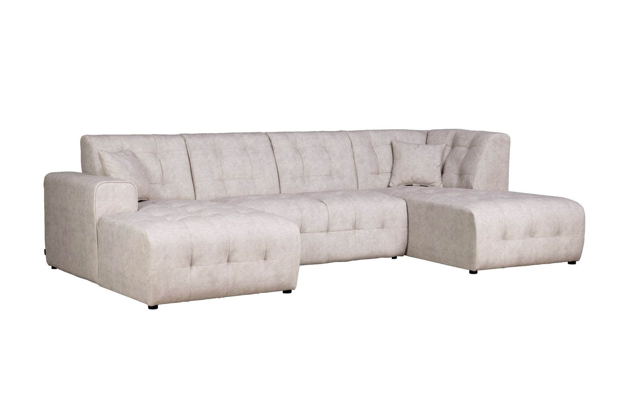 Home affaire Wohnlandschaft »Nosia U-Form«, incl. 2 Zierkissen, mit feiner Steppung