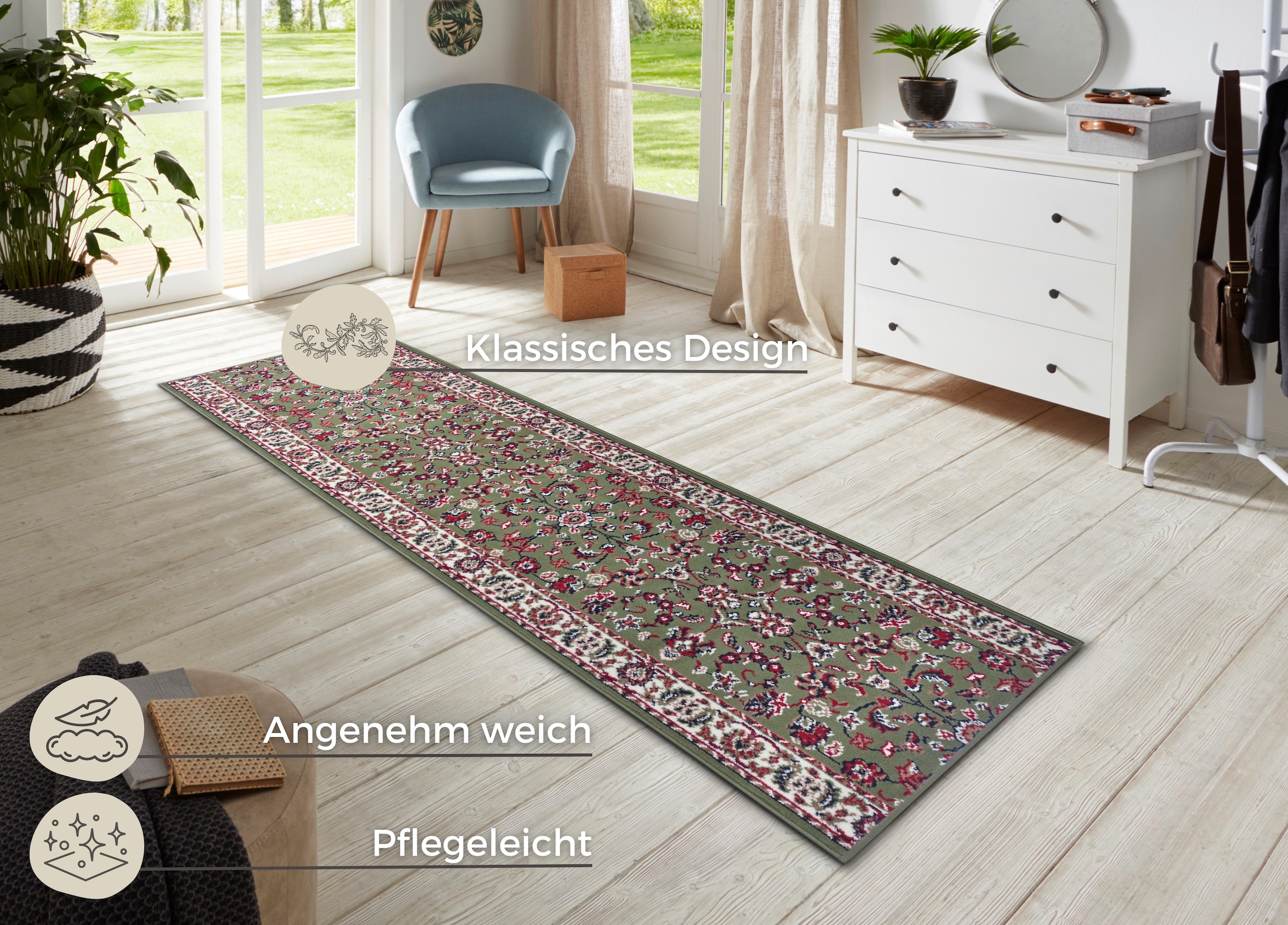 HANSE Home Läufer »Vintage«, rechteckig, 9 mm Höhe, Teppichläufer, Kurzflor günstig online kaufen