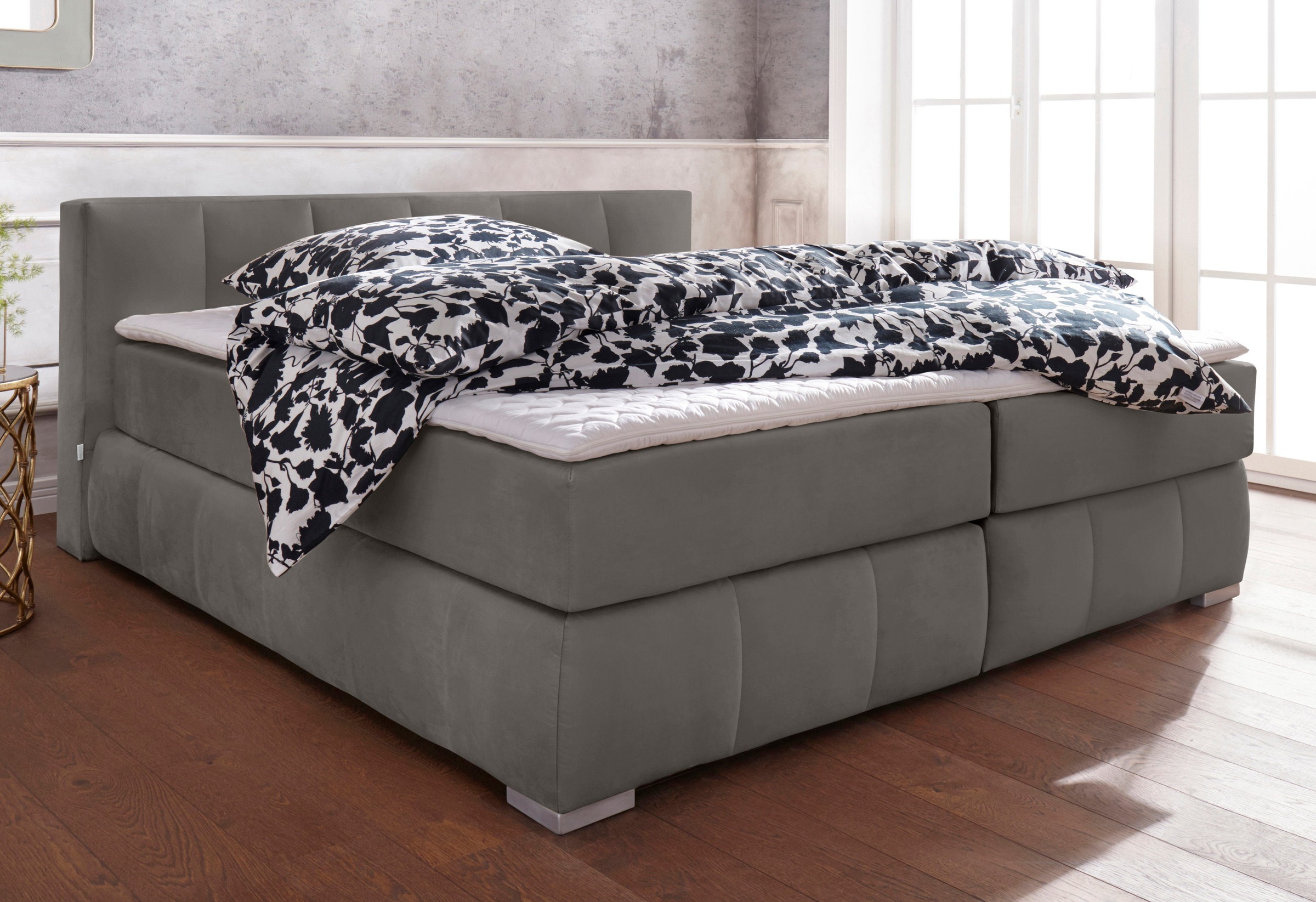 Bild von Guido Maria Kretschmer Home&Living Boxspringbett »Chelles«, inkl. Topper, in XXL- Überlänge 220 cm, Unterbox mit feine Wölbung