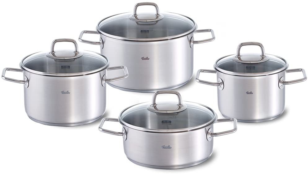 Fissler Topf-Set »Viseo Topf-Set«, Edelstahl 18/10, (Set, 8 tlg., 1x Braten günstig online kaufen