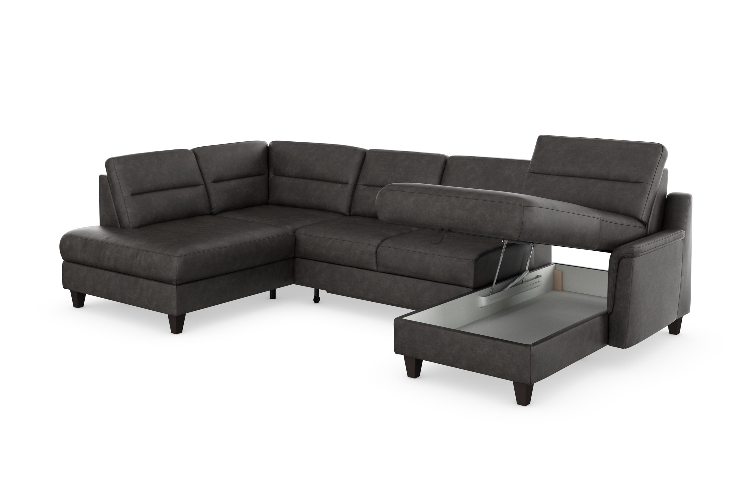 sit&more Wohnlandschaft »Farö U-Form«, inklusive Federkern, wahlweise mit Bettfunktion und Bettkasten