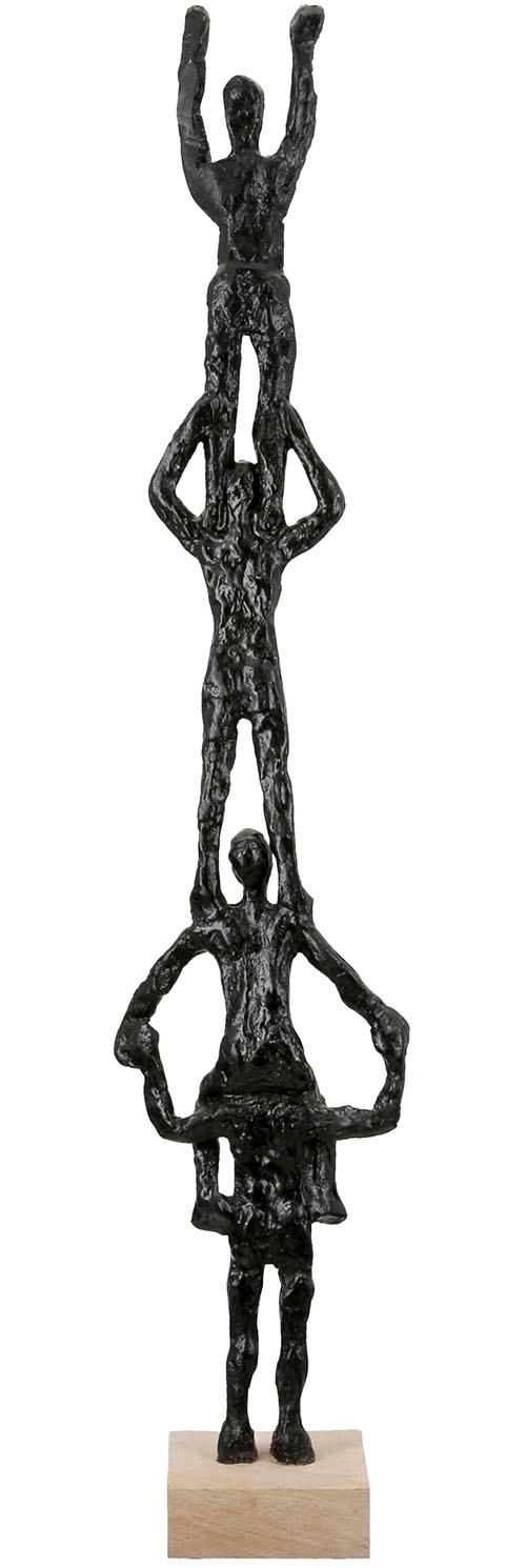 GILDE Dekofigur »Skulptur Person Teamspirit schwarz H. 68,5 cm«