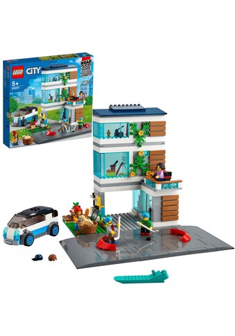 LEGO® Konstruktionsspielsteine »Modernes Familienhaus (60291), LEGO® City Community«,... kaufen