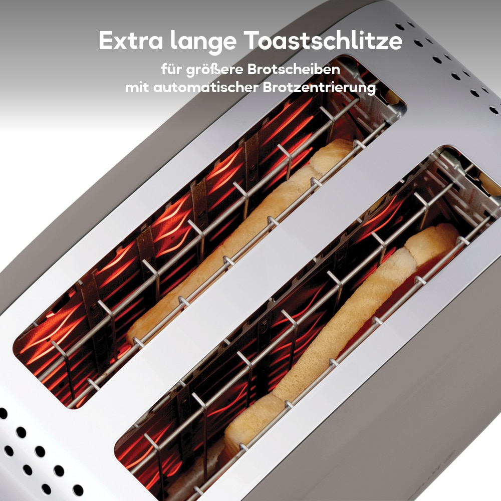 RUSSELL HOBBS Toaster »Colours Plus+ Mocha 26931-56« 1100 W 2 extra breite Toastschlitze, inkl. Brötchenaufsatz, 6 Bräunungsstufen
