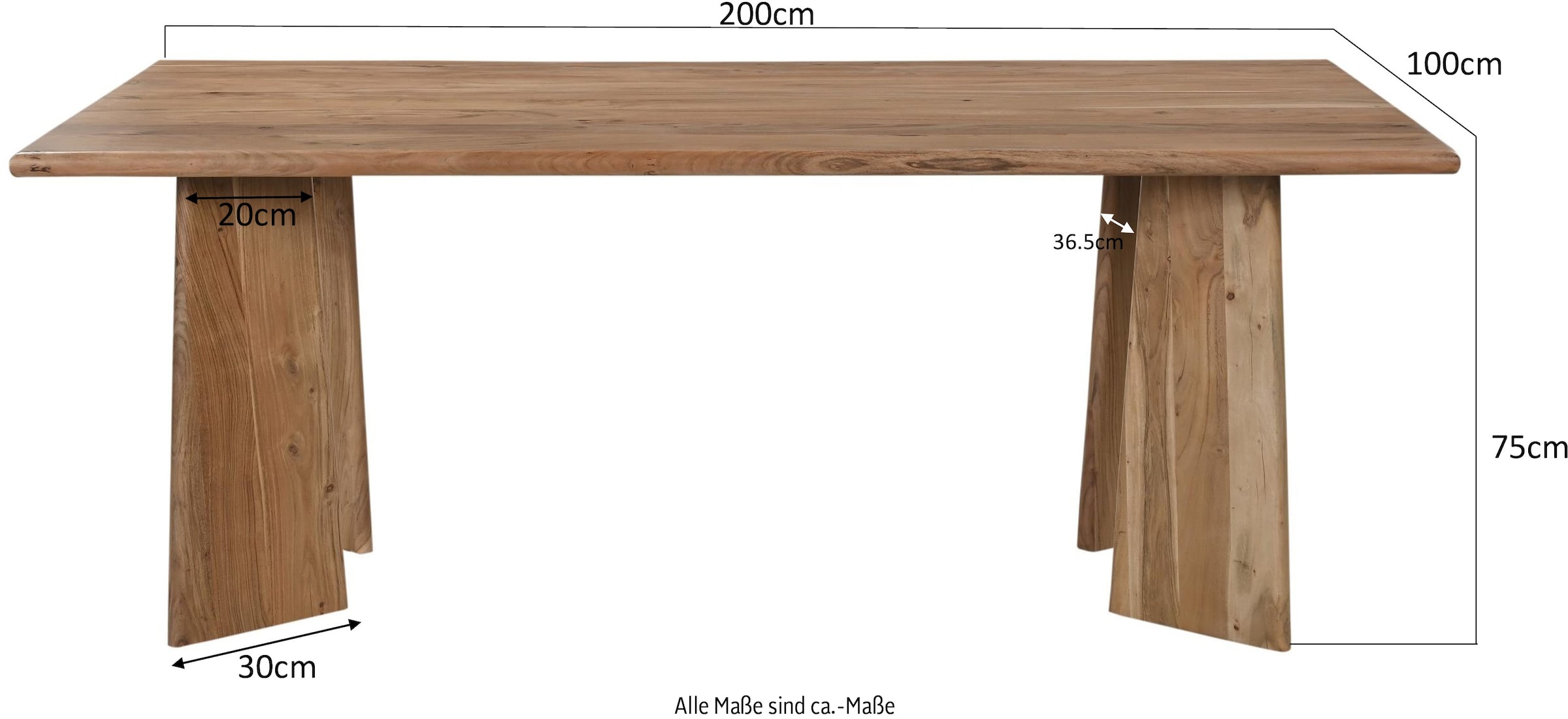 SIT Esstisch »ACACIA WAVE«, mit ausgeprägter Maserung