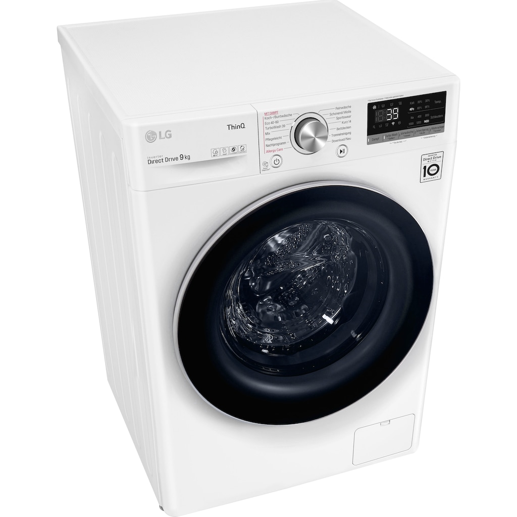 LG Waschmaschine »F4WV709P1E«, Serie 7, F4WV709P1E, 9 kg, 1400 U/min, TurboWash® - Waschen in nur 39 Minuten