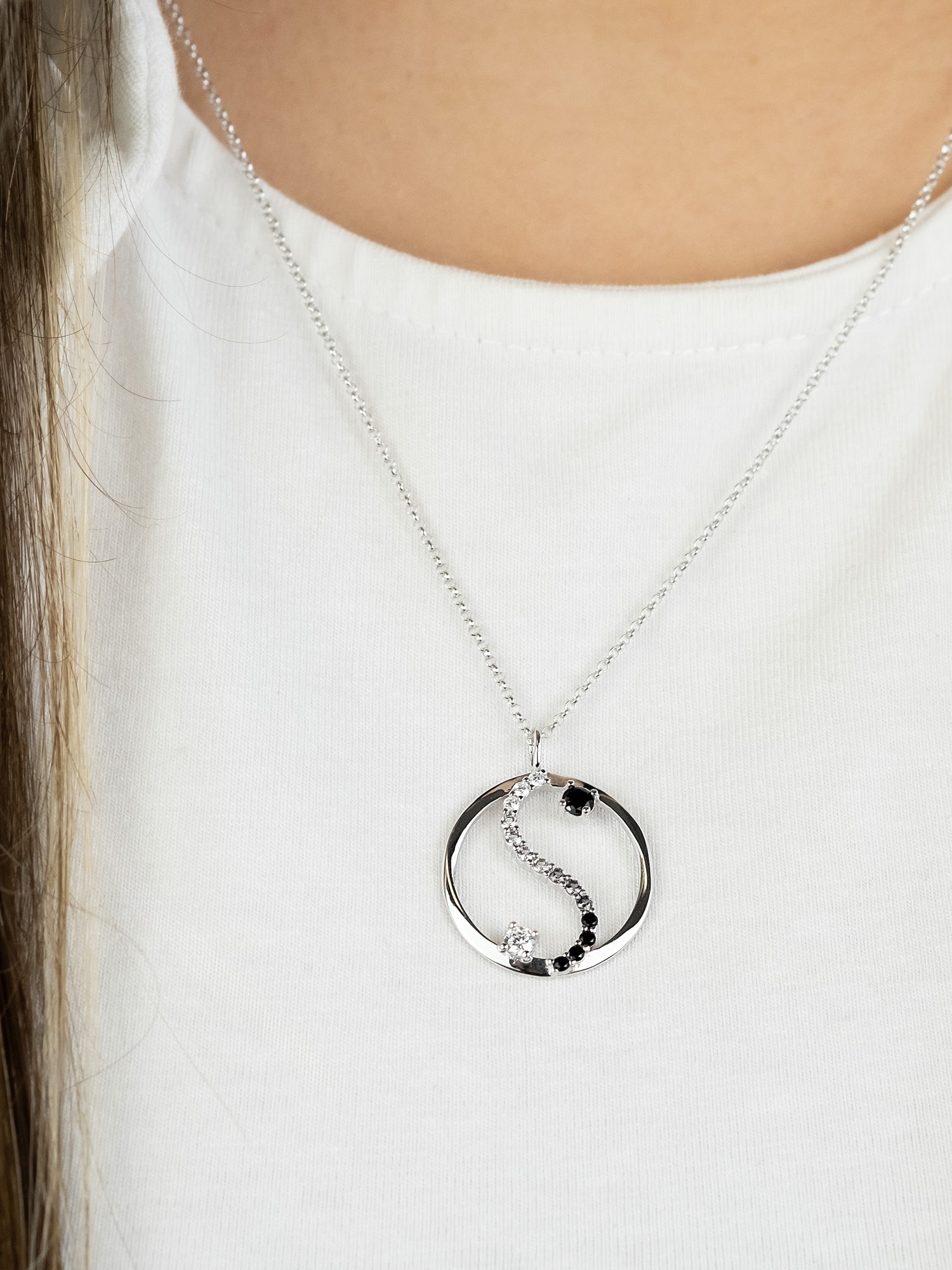 Engelsrufer Kette mit Anhänger »Yin Yang Balance, ERN-YIYABAL-16-ZI«, Made in Germany - mit Zirkonia (synth.)
