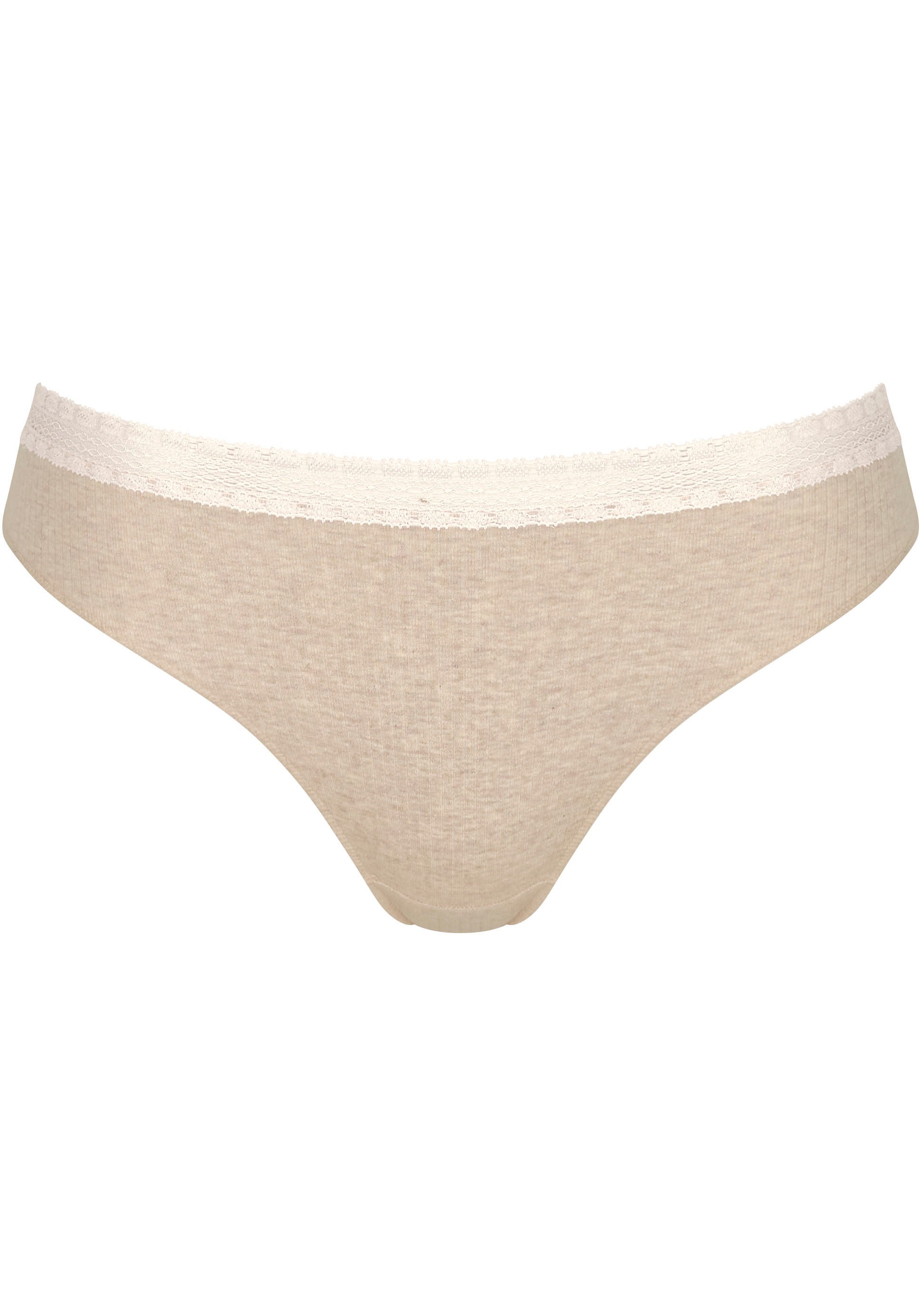 sloggi Slip »GO Ribbed R Tai C2P«, (2er Pack), weiche Rippware mit Spitzenbesatz