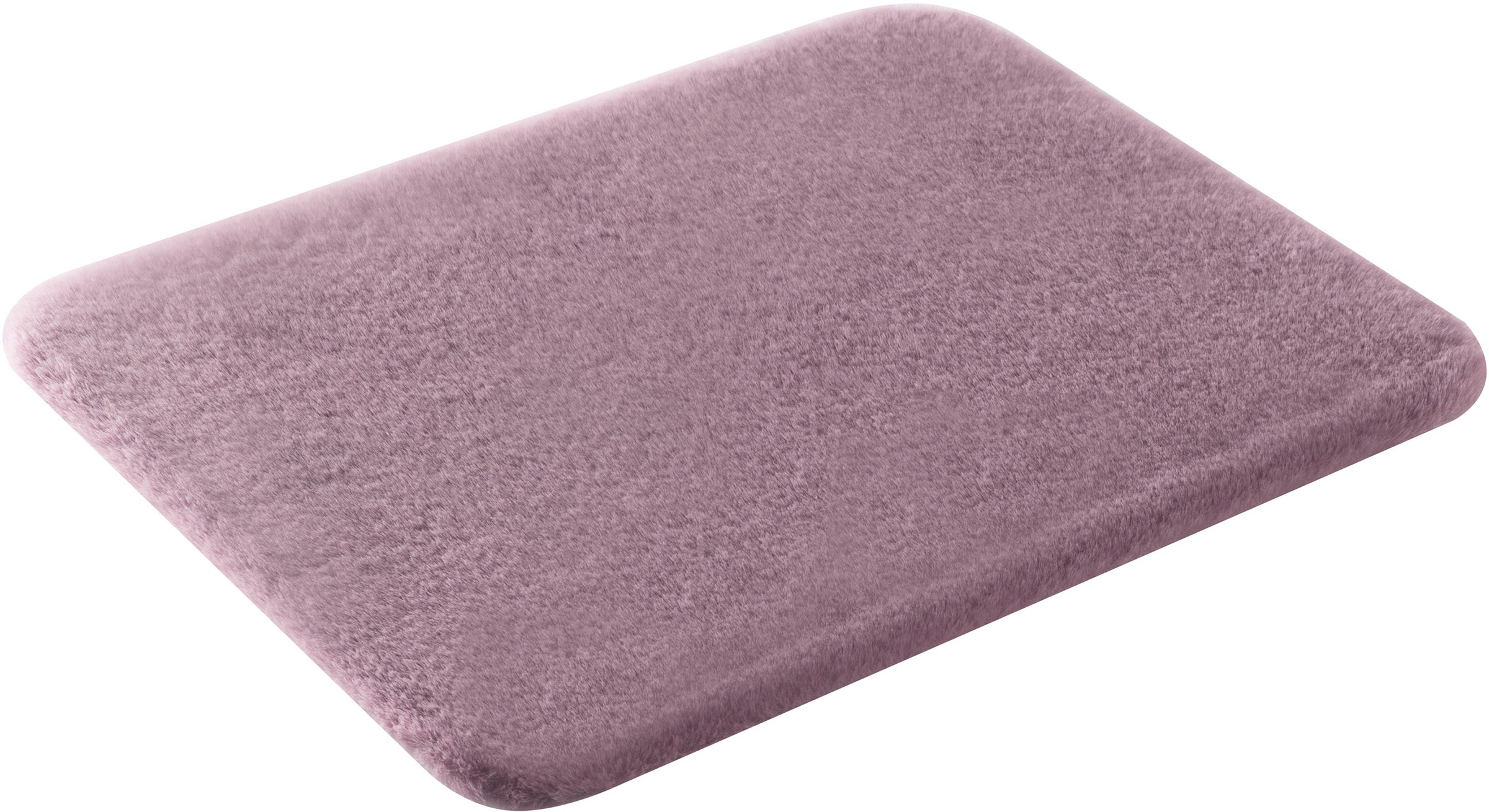 my home Badematte »Valeria, Kaninchenfell-Haptik«, rutschhemmend beschichtet, fußbodenheizungsgeeignet-strapazierfähig, Kunstfell, weicher Badteppich