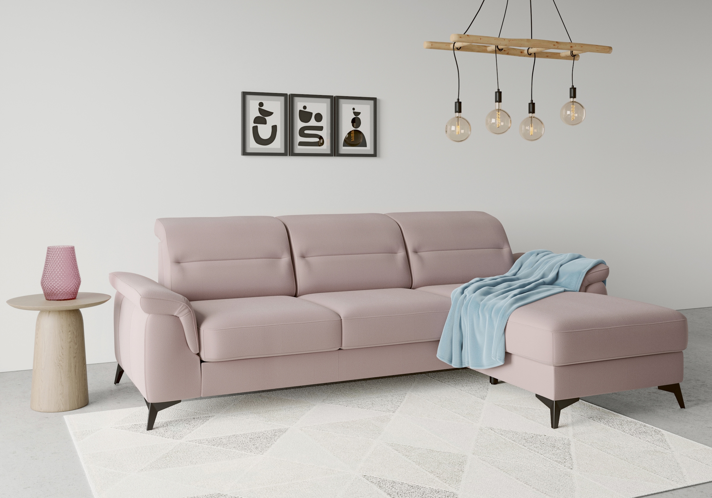sit&more Ecksofa »Sinatra L-Form« mit Recamiere, optional mit Kopfteilverst günstig online kaufen