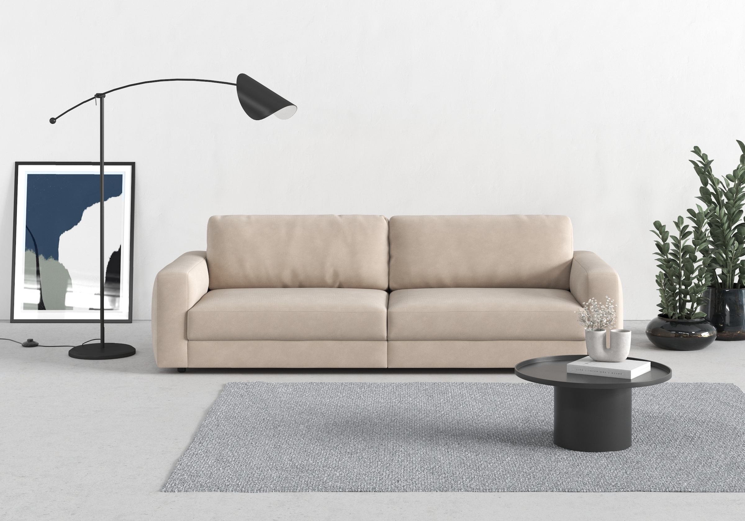 TRENDMANUFAKTUR Big-Sofa »Bourbon, Designsofa,«, mit extra hohem Sitzkomfort, in trendigem Cord Bezug erhältlich