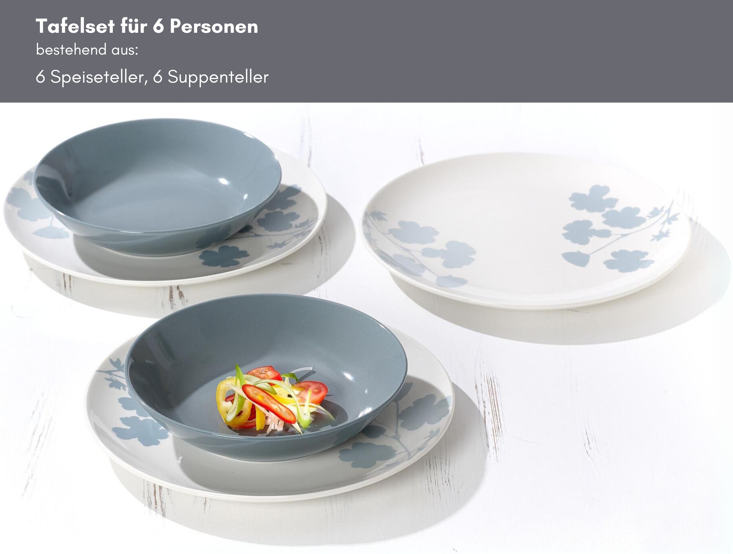 Ritzenhoff & Breker Tafelservice »Ida«, (Set, 12 tlg.), Landhaus/Scandi-Style