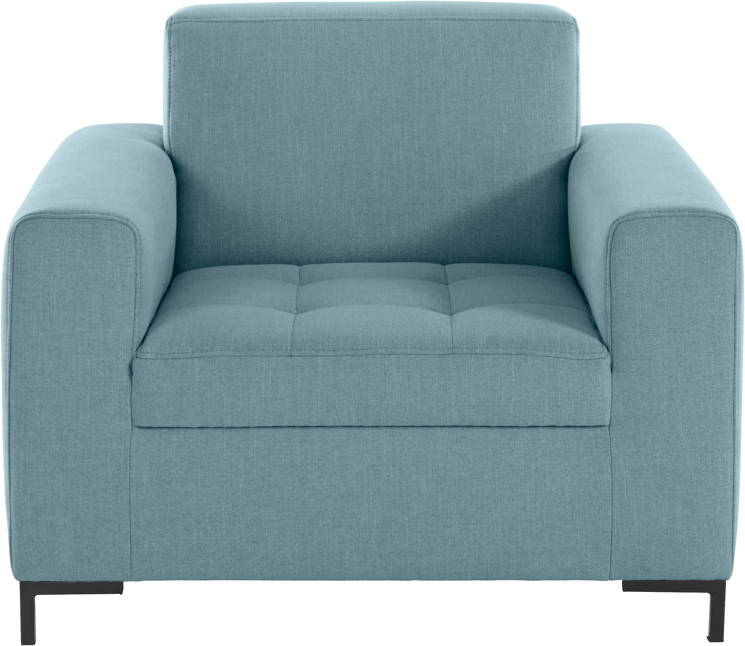OTTO products Sessel »Grazzo«, hochwertige Stoffe aus recyceltem Material, Steppung im Sitzbereich