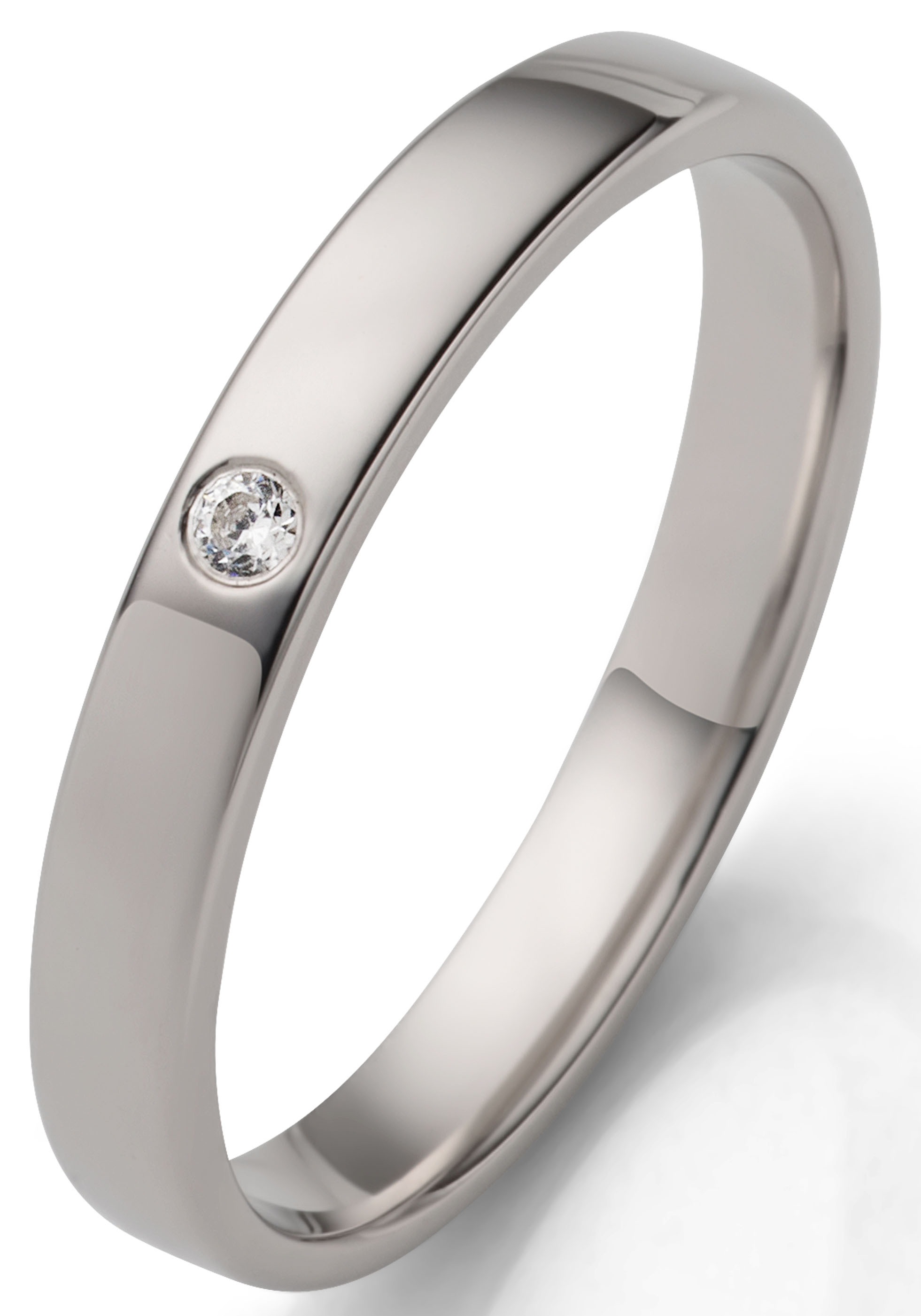 Firetti Trauring »Schmuck Geschenk Hochzeit Ehering "LIEBE"«, Made in Germany - wahlweise mit oder ohne Zirkonia (synth.)