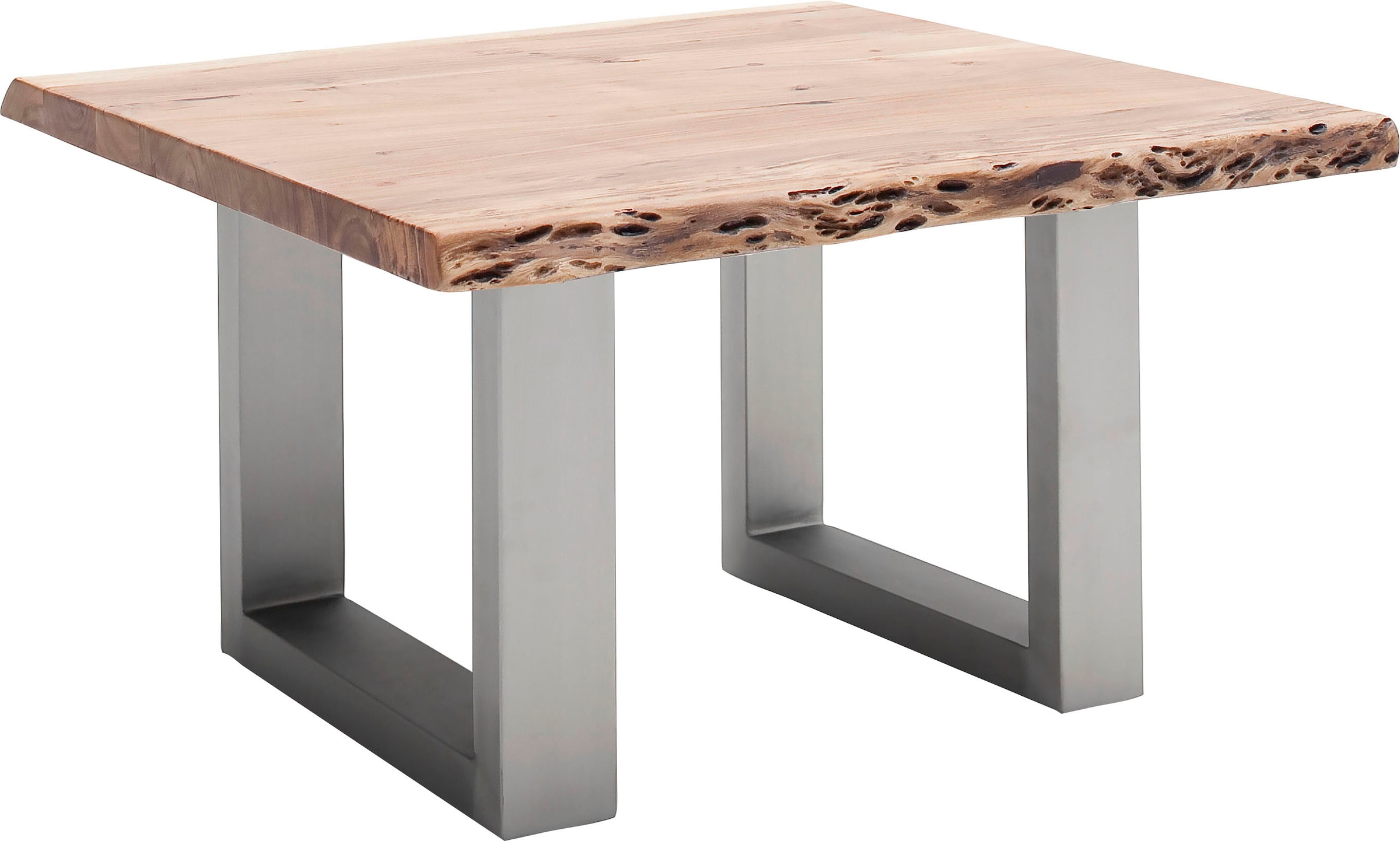 MCA furniture Couchtisch »Cartagena«, Couchtisch Massivholz mit Baumkante  und natürlichen Rissen und Löchern auf Rechnung kaufen