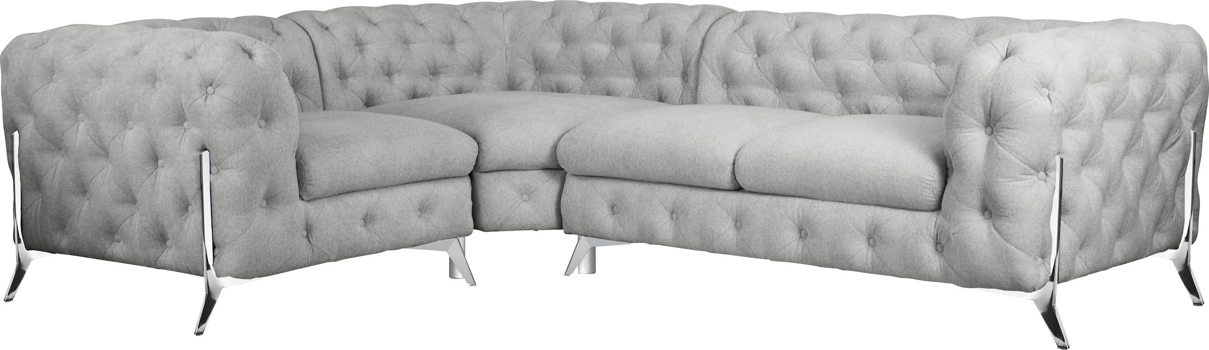 Home affaire Chesterfield-Sofa »Amaury L-Form« moderne Chersterfield-Optik, günstig online kaufen
