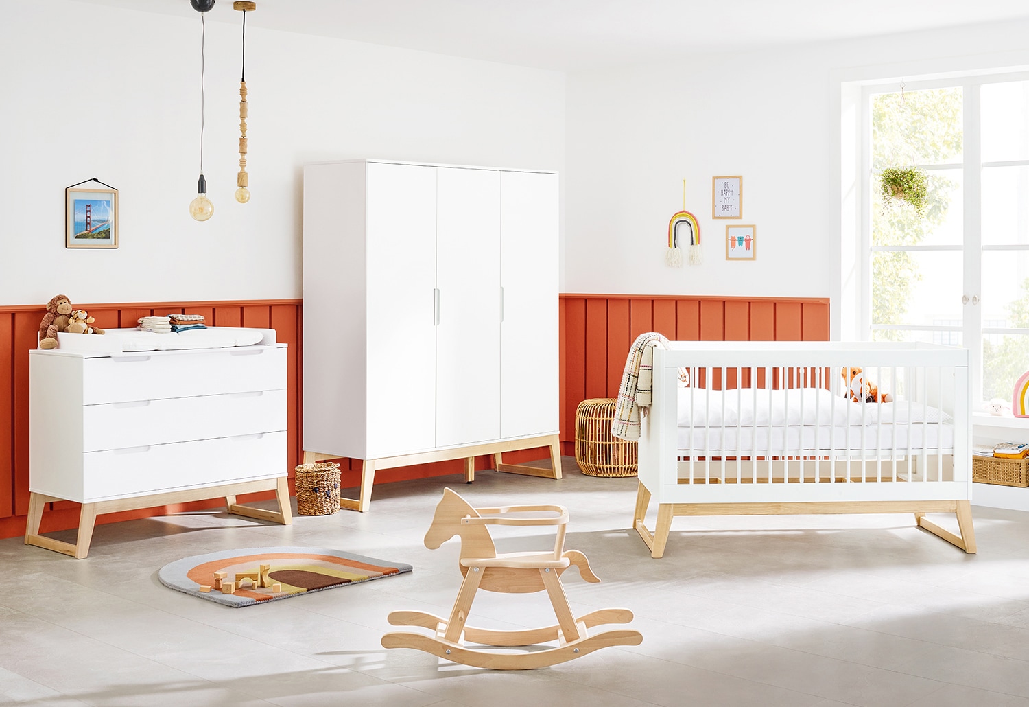 Pinolino® Babyzimmer-Komplettset »Bridge«, (Set, 3 tlg., Kinderbett, Kleide günstig online kaufen