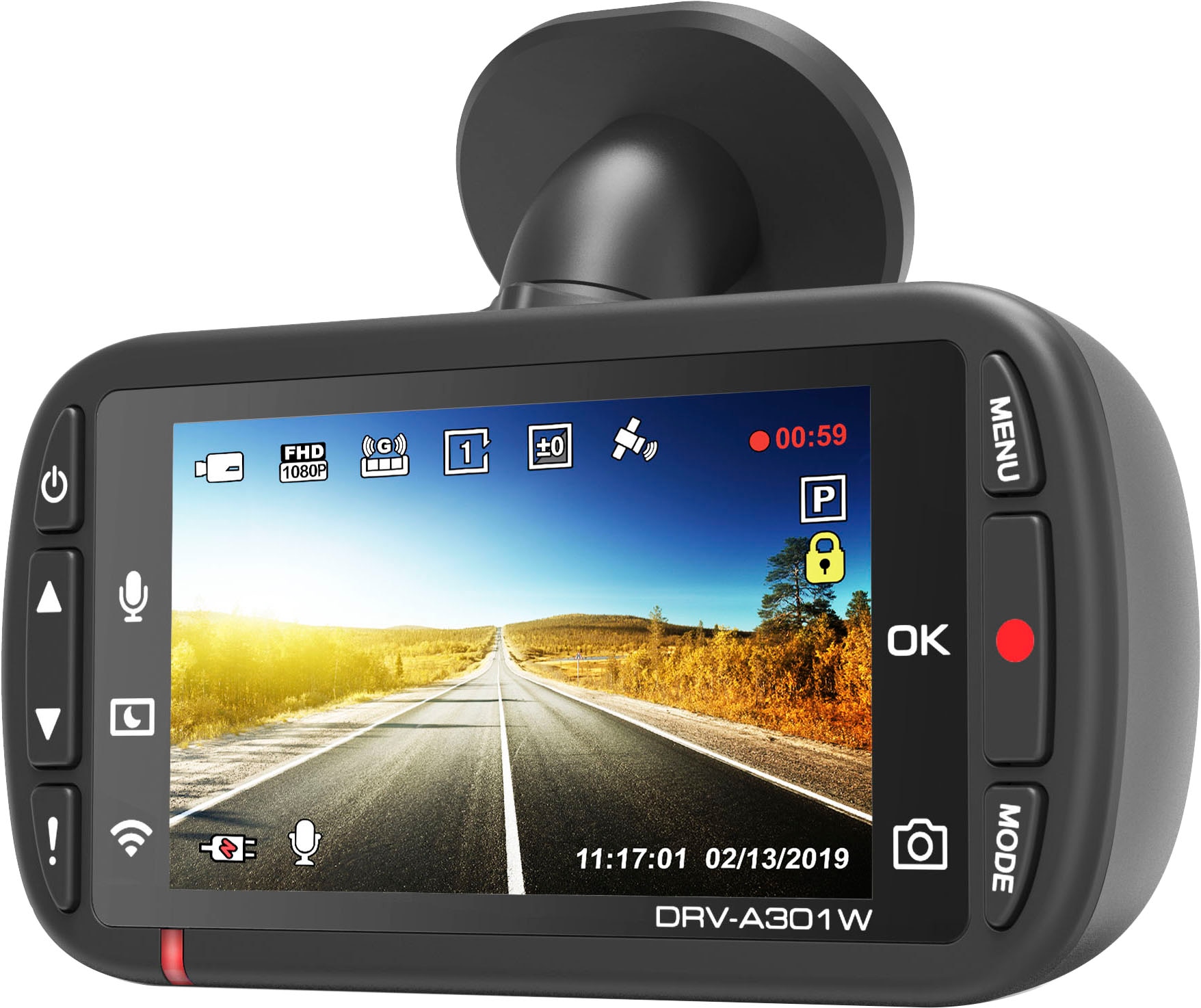 Kenwood Dashcam »DRV-A301W«, Full HD, WLAN (Wi-Fi)