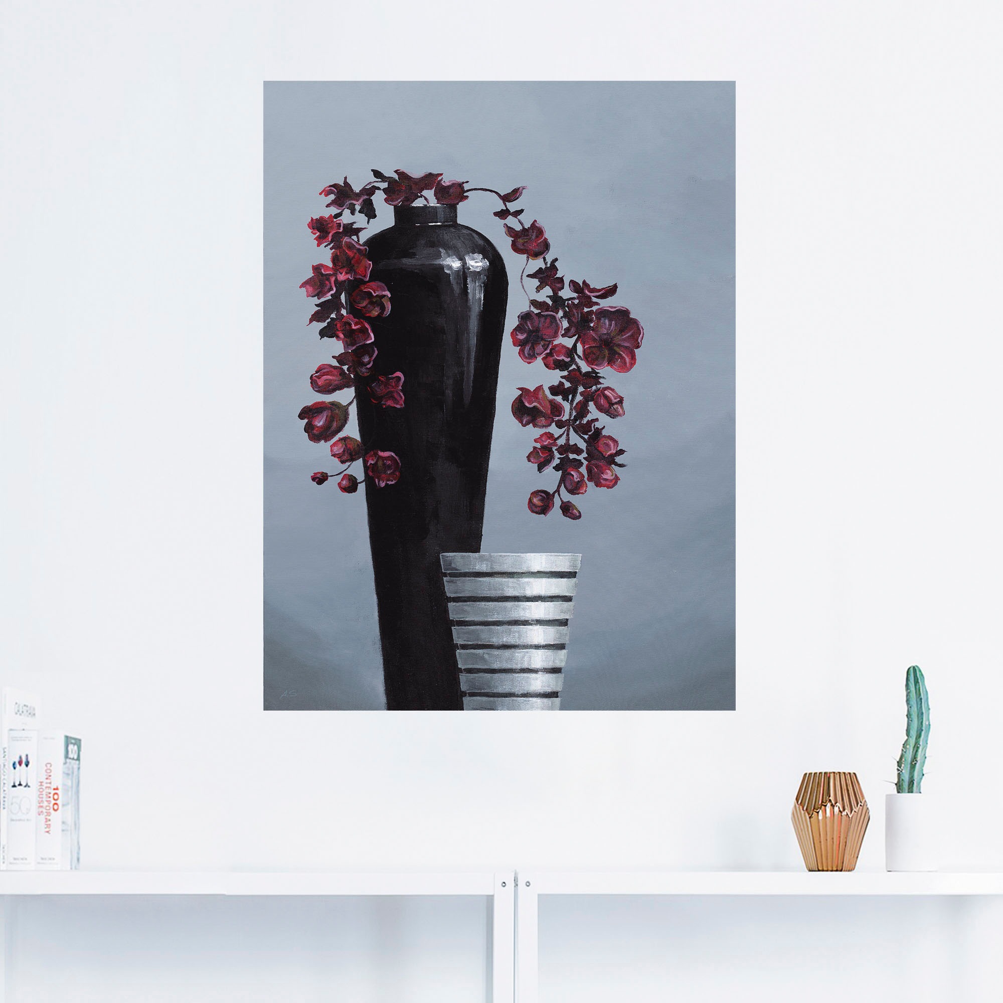 Artland Wandbild »Metallische Vasen«, Vasen & Töpfe, (1 St.), als Alubild, Outdoorbild, Leinwandbild, Wandaufkleber, versch. Größen